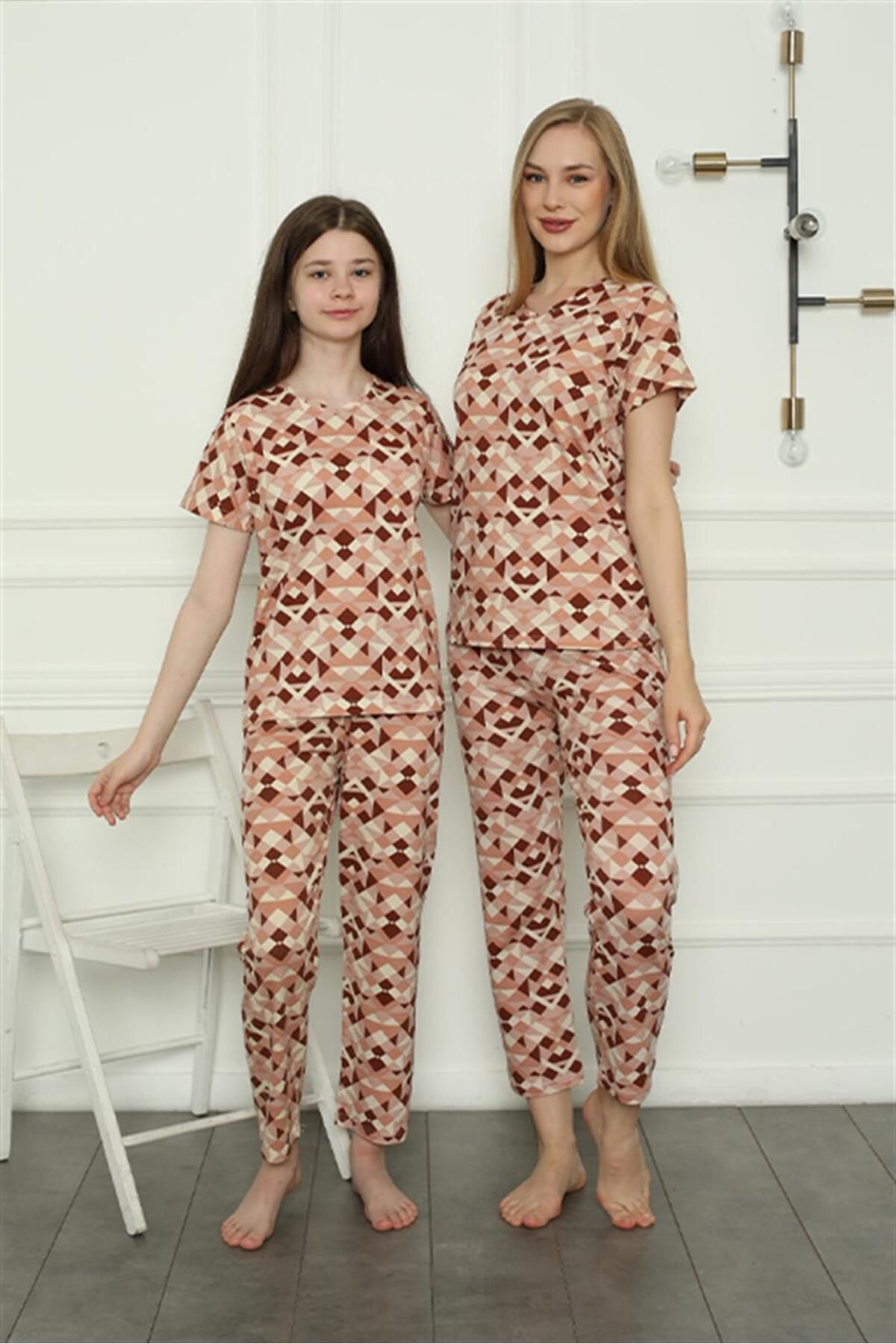 Genel Markalar Anne Kız Çocuk Kombin Aile Penye Pijama Takım Ayrı Ayrı Satılır. Fiyatları Farklıdır 50103