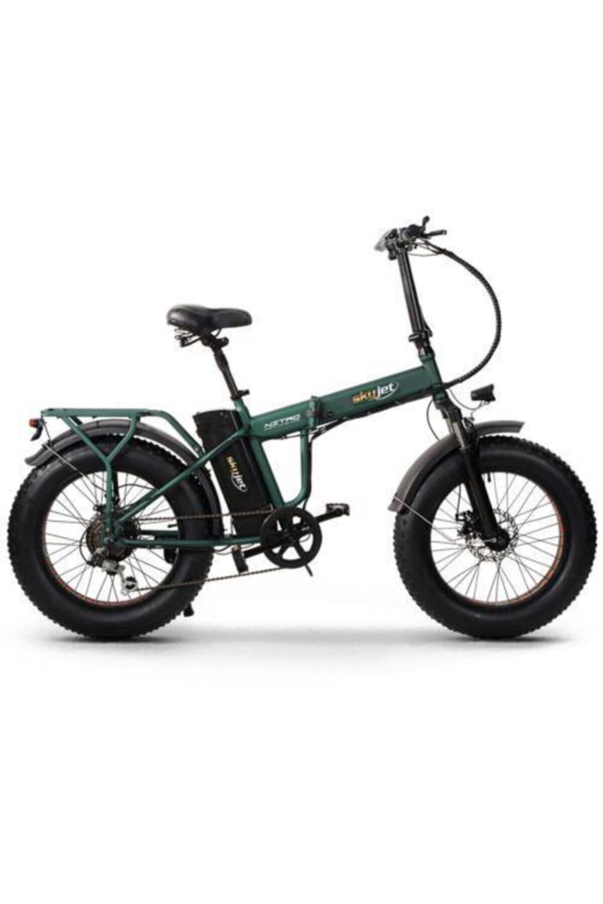 RKS -Elektrikli Bisiklet Skyjet Nitro Elektrikli Şarjlı Lityum Bataryalı Akülü Katlanabilir Bisiklet Yeşil