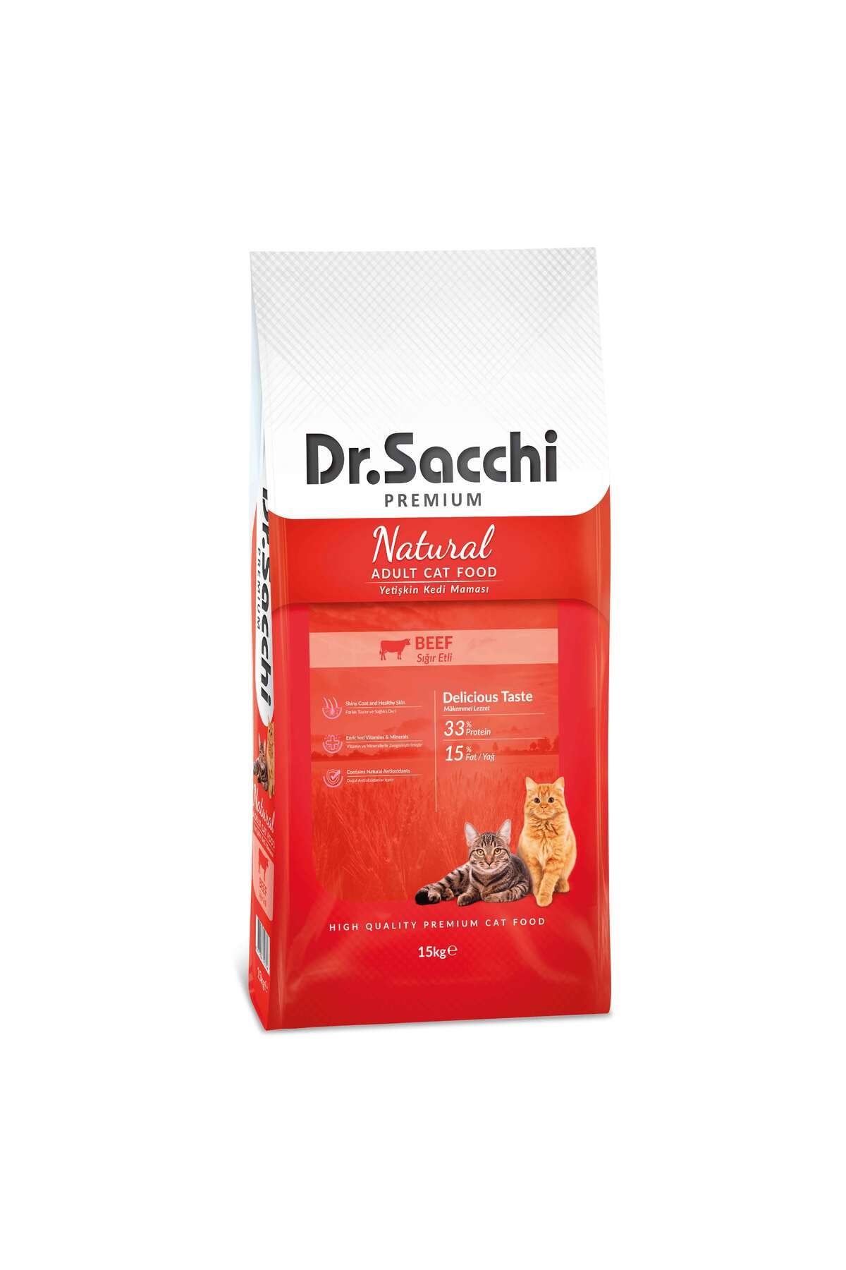 Dr. Sacchi Dr.sacchi Premium Beef Yetişkin Kedi Maması 15 Kg