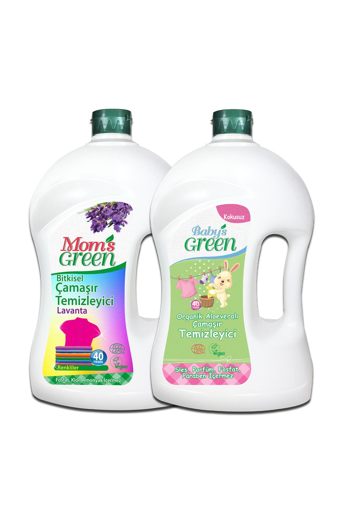 Baby's Green 2'li Set Organik Bebek Çamaşır Deterjanı-organik Çamaşır Deterjanı Renkliler (1500 ML X 2)