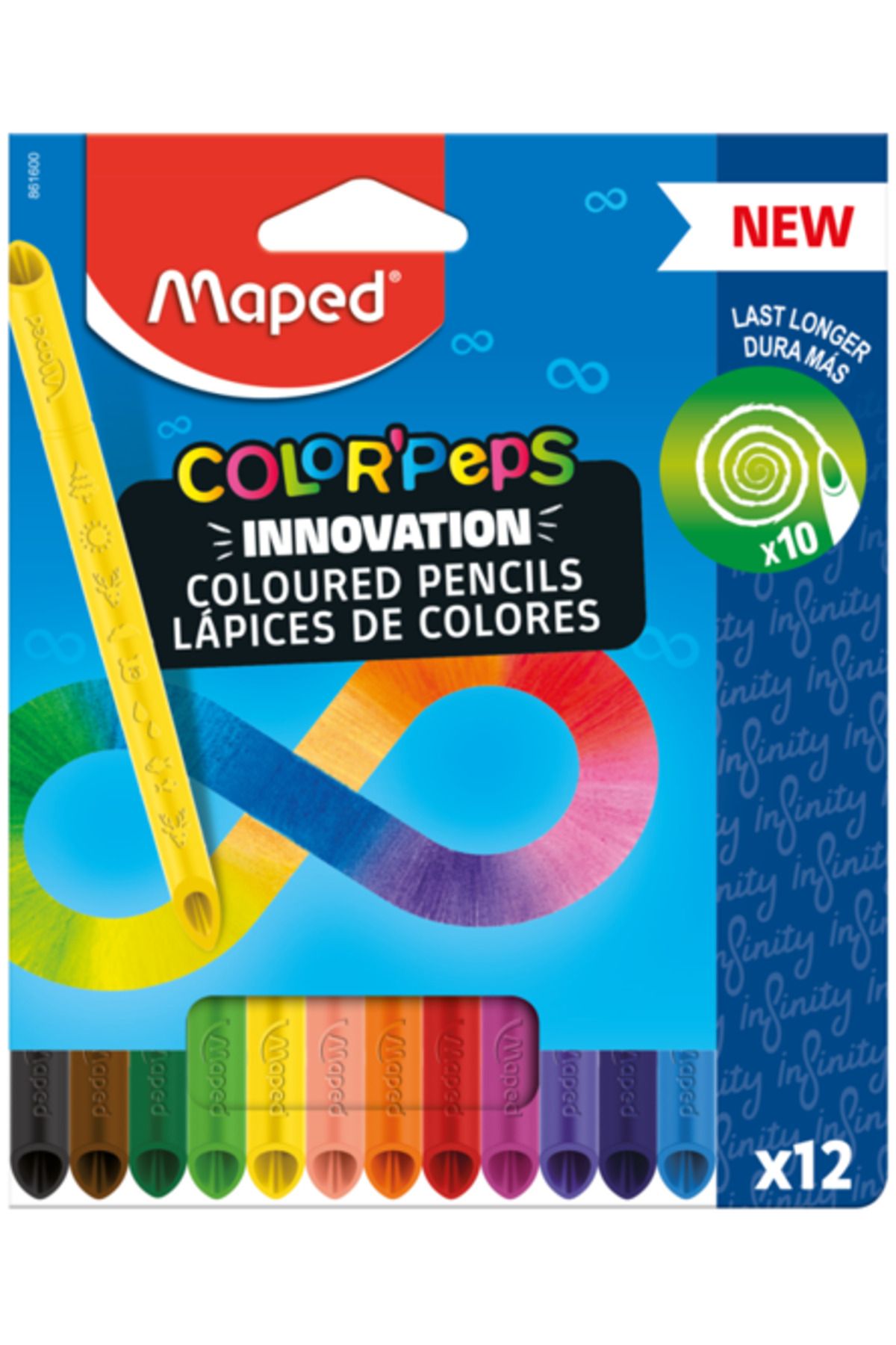 Maped Color'Peps İnfinity Kuru Boya Kalemi 12 Renk 861600