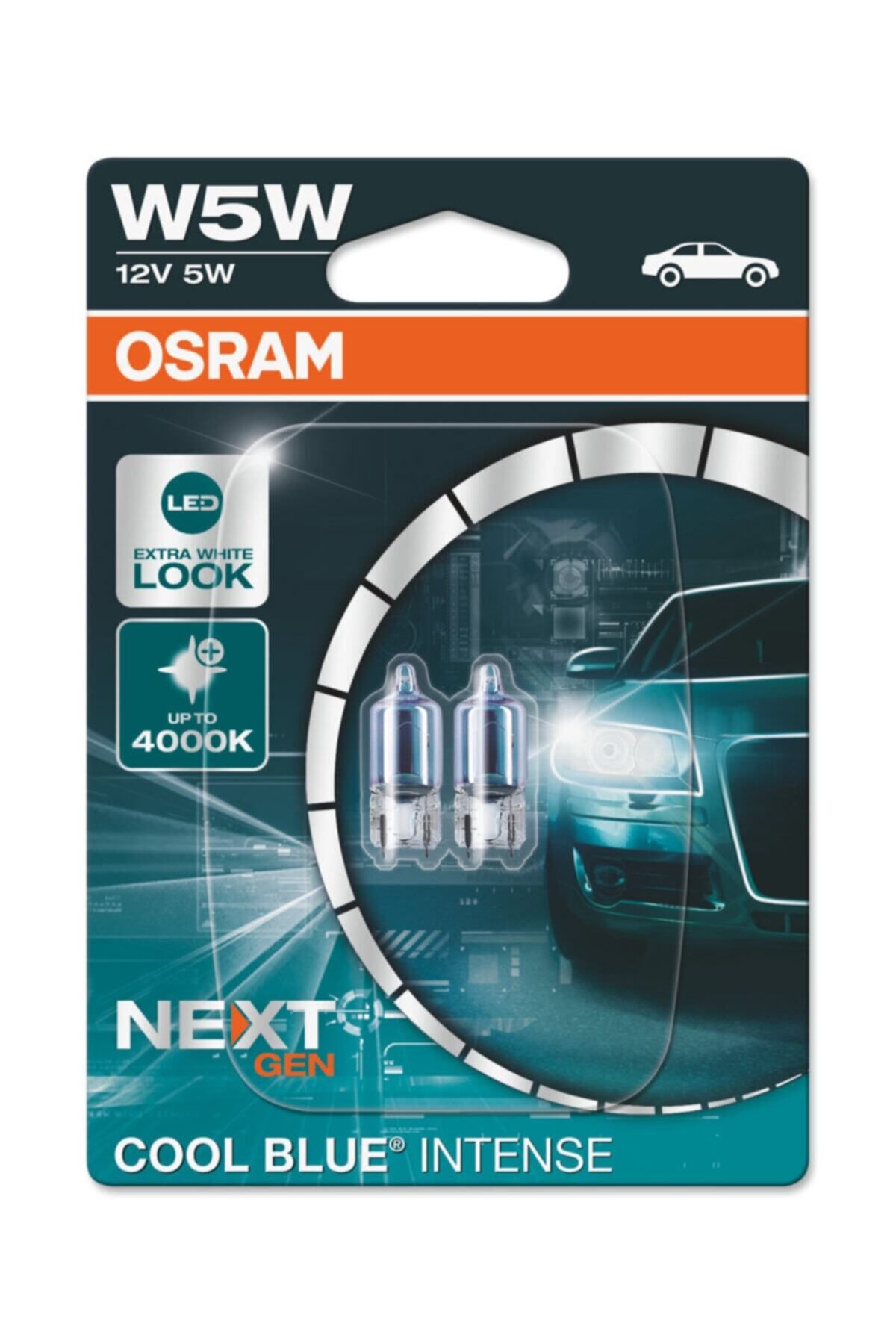Osram Cool Blue Intense Nex Gen T10 4000k Beyaz Işık Park Ampulü 2 Li Set
