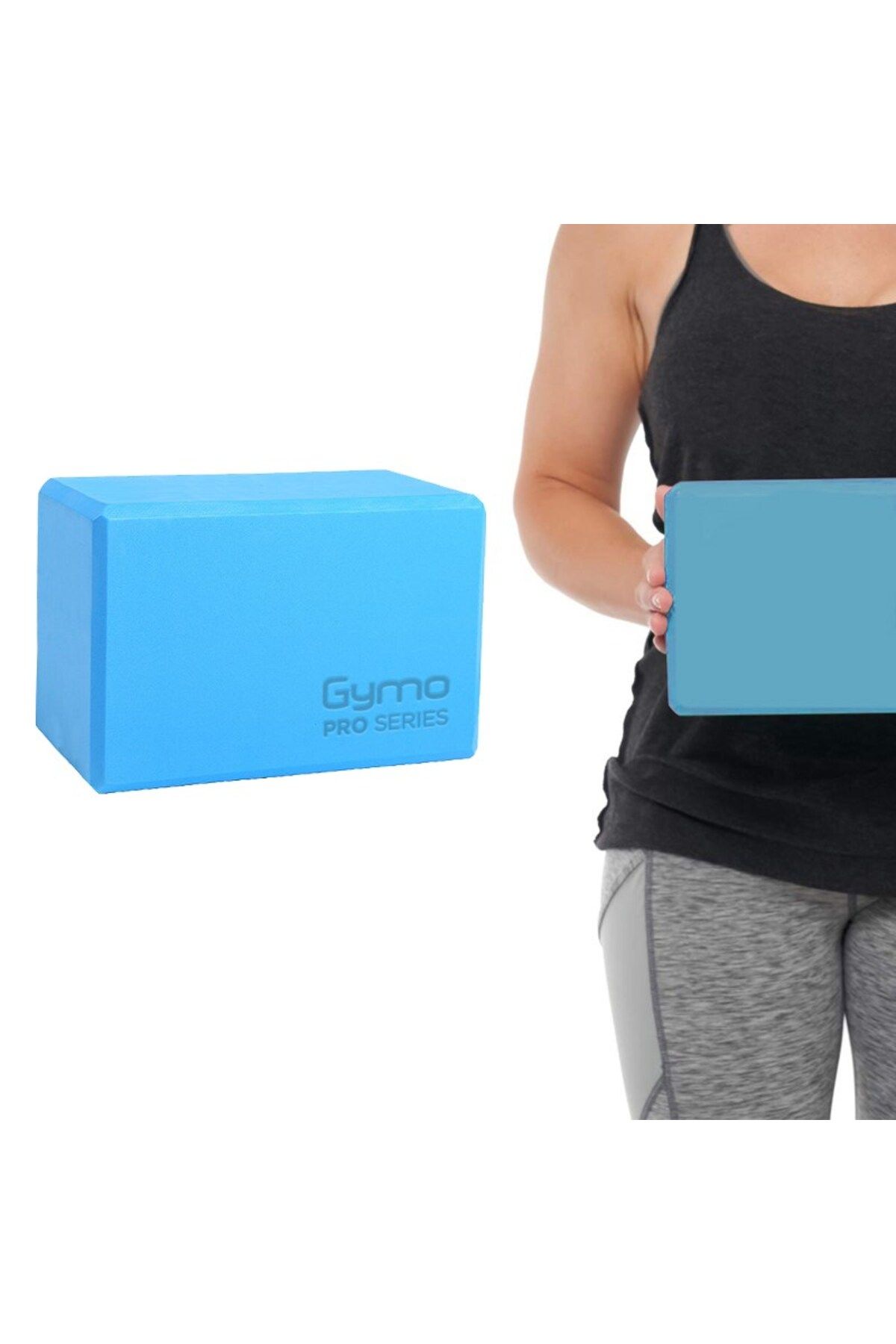 Gymo Pro Series Büyük Boy Yoga Blok Mavi