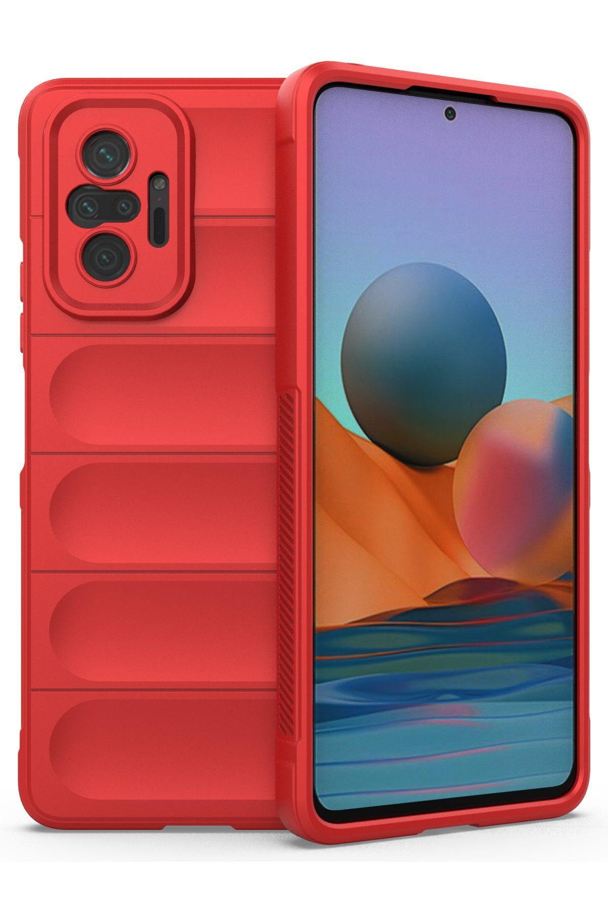 Xiaomi Redmi Note 10 Pro Kılıf Optimum Silikon (kırmızı)