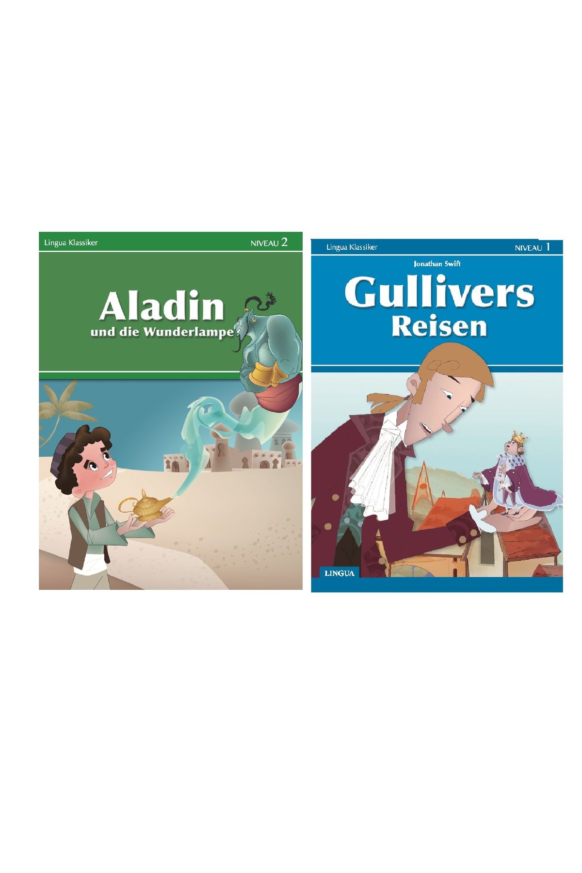 Lingua Yayınevi Gullivers Reisen Aladin - Almanca Hikaye Kitabı 1. Ve 2. Seviye - 34 Er Sayfa