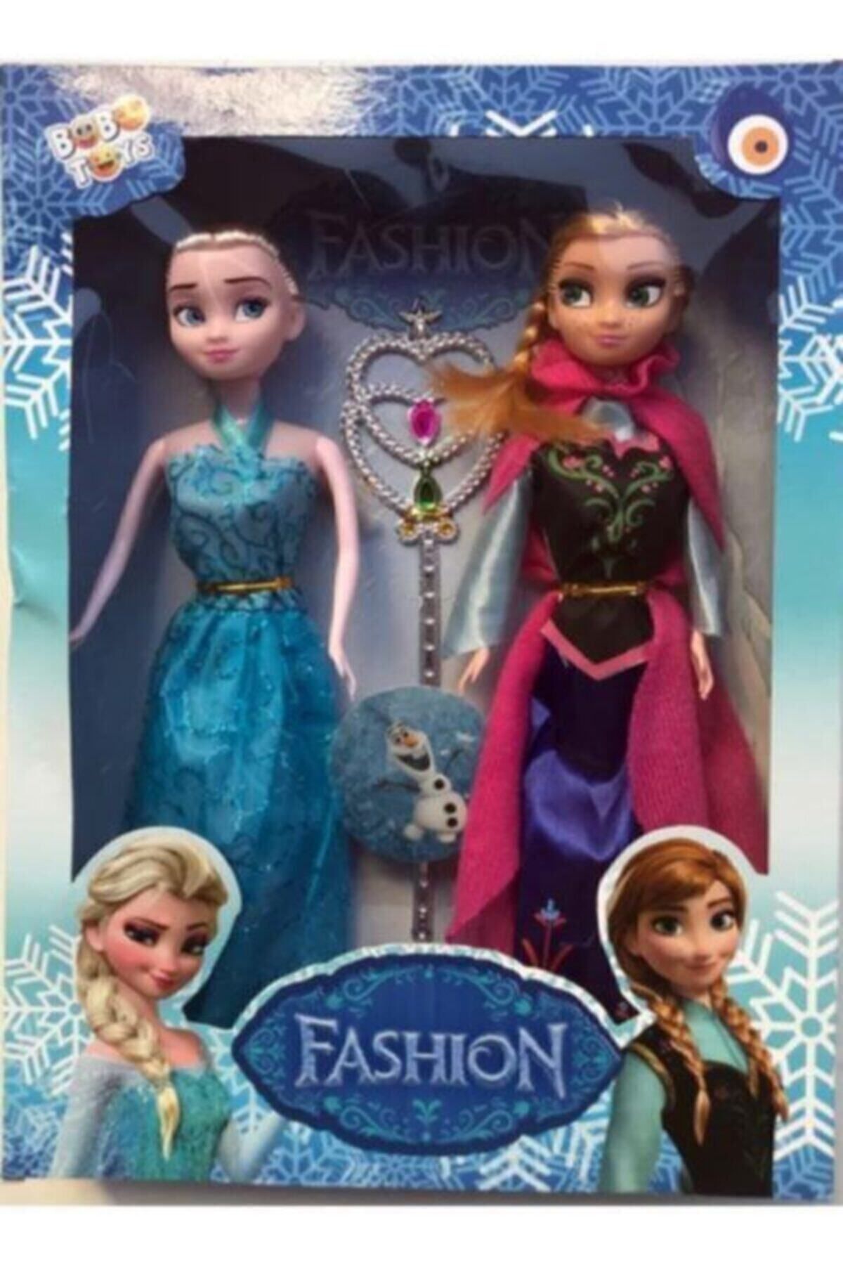 PARTİCİM SÜS EVİ Bobo Toys Elsa Ve Anna 2'li Büyük Boy Frozen Girls 39 Cm