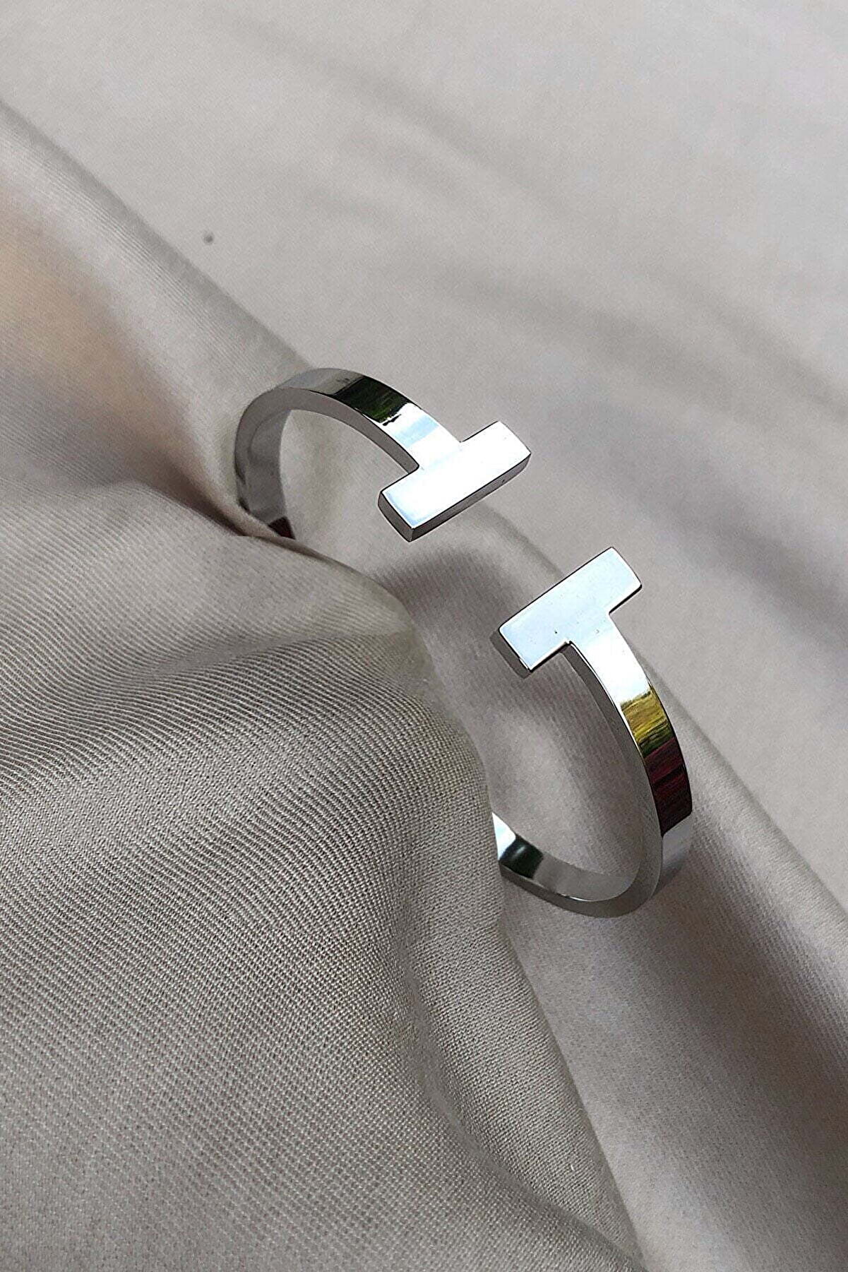 Tiffany T Uçlu 316L Çelik Kelepçe Bileklik - Garantili Ürün