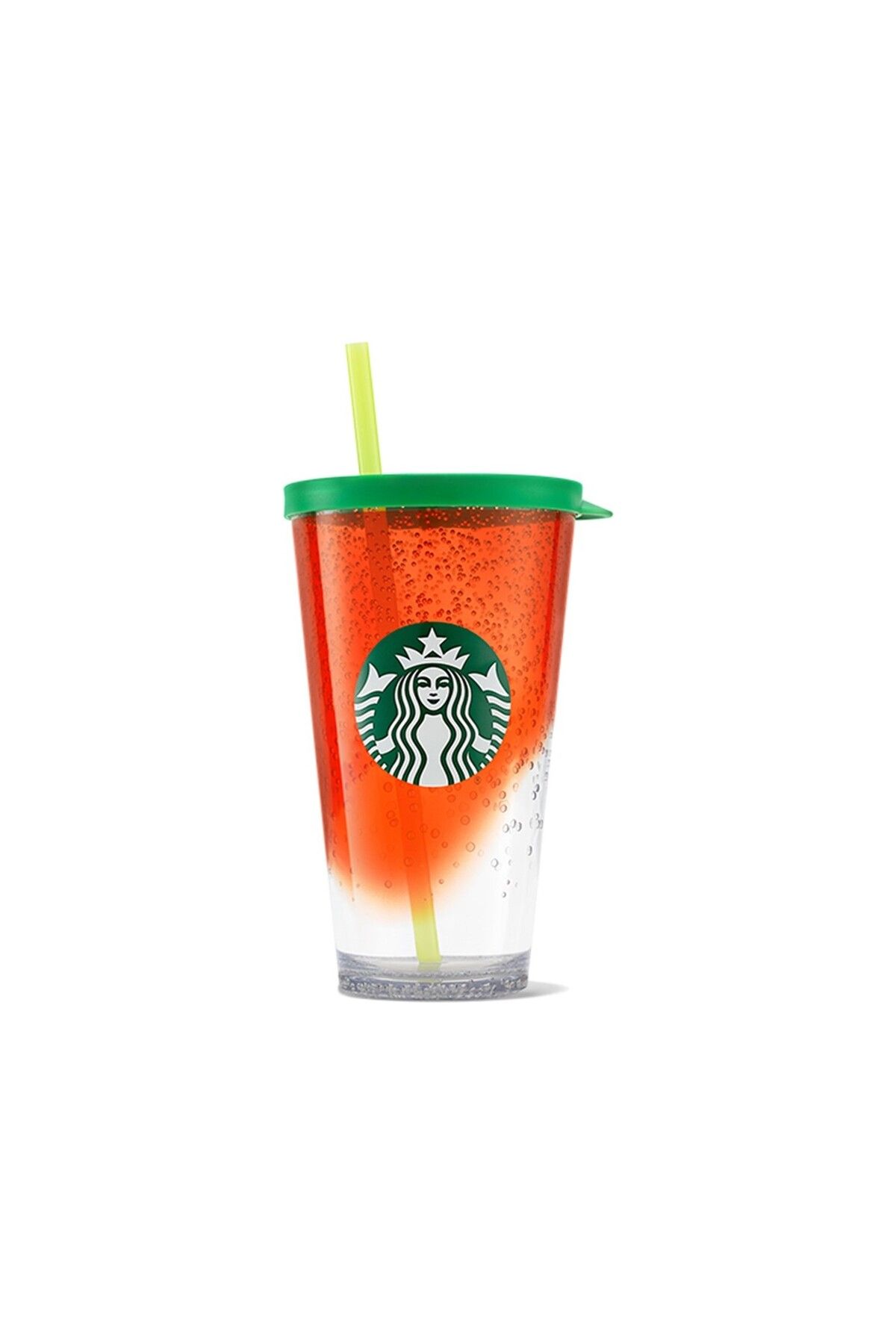 Starbucks ® Baloncuk Desenli Plastik Soğuk Içecek Bardağı - Turuncu - 680 Ml