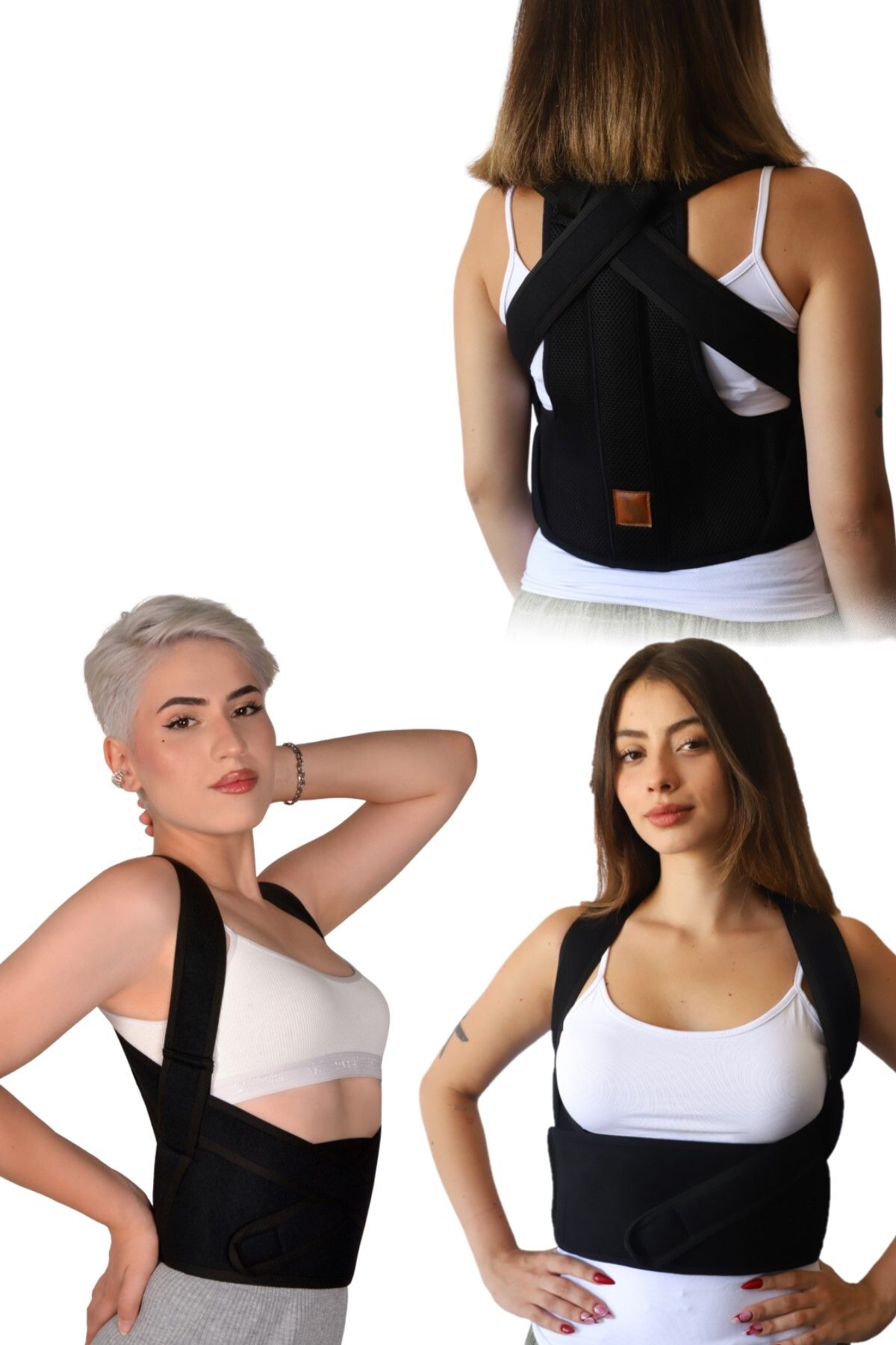 3 Balenli Dik Duruş Korsesi Sırt Ve Bel Kamburluk Önleyici Dik Durma Korsesi Unisex Kalın Balenli