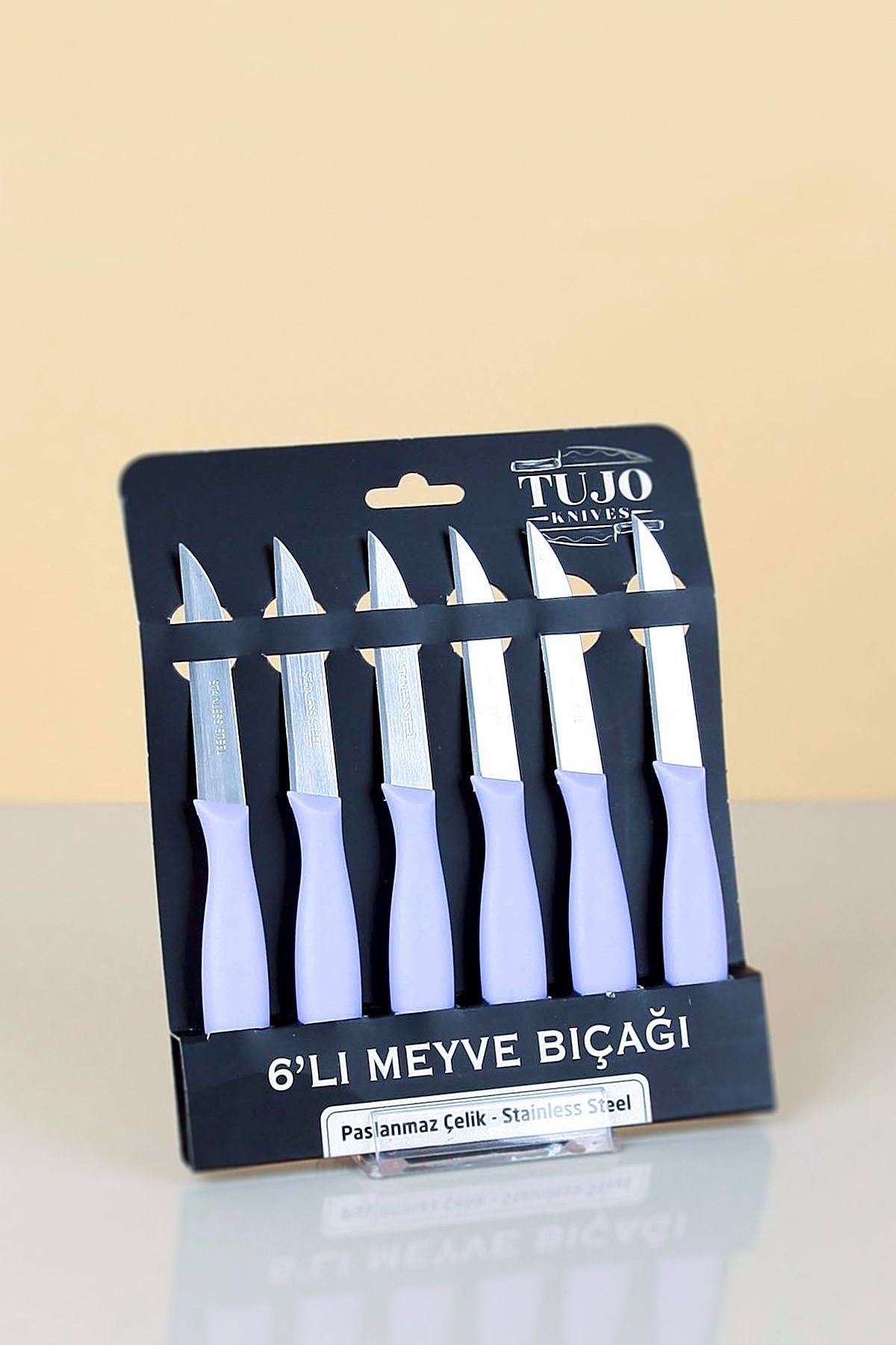 Tujo Knives 6lı Çelik Paslanmaz Meyve ve Sebze Doğrama Bıçağı Seti