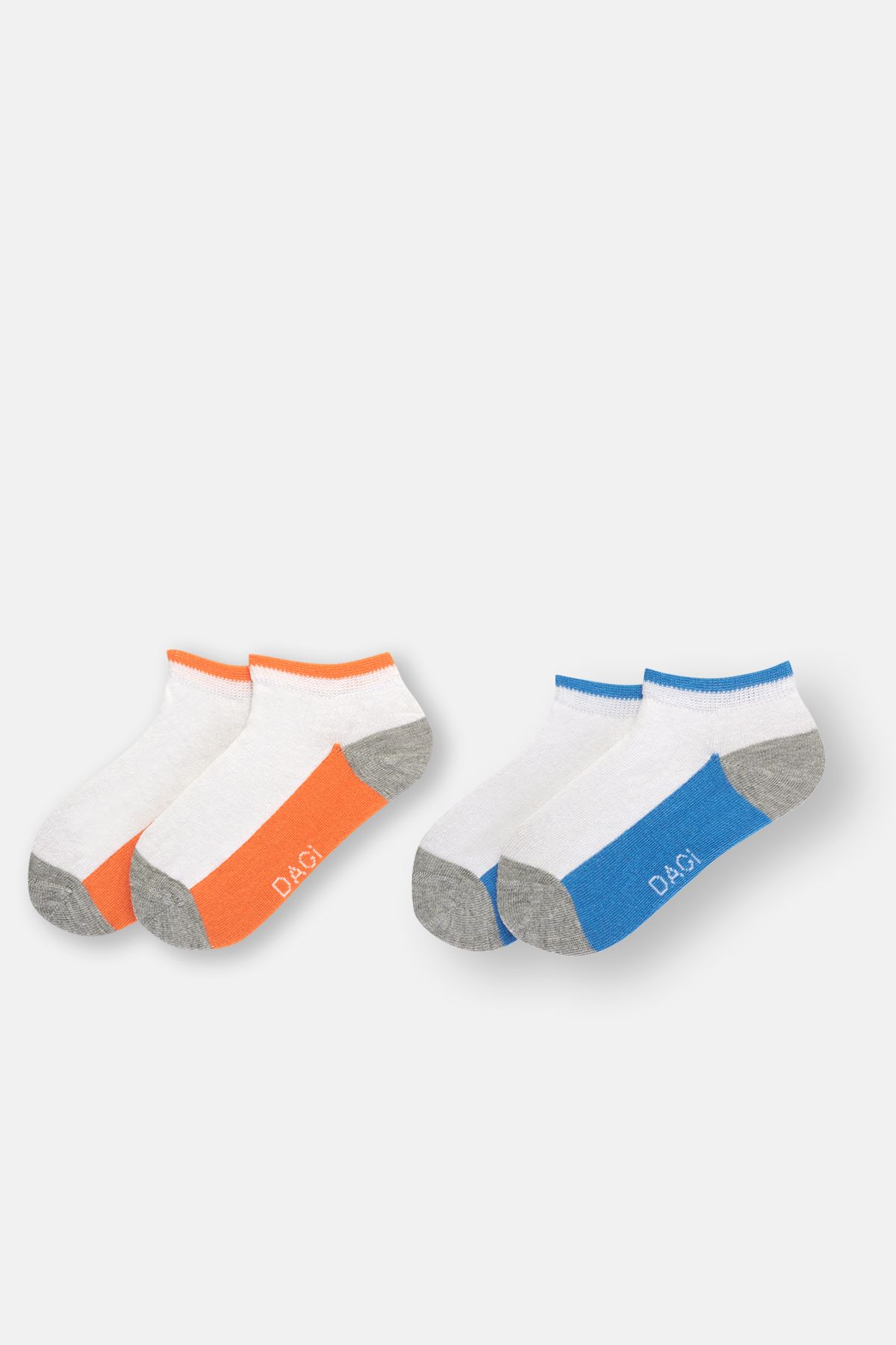 Dagi Mavi Erkek Çocuk Blok Renkli Çorap 2'Li