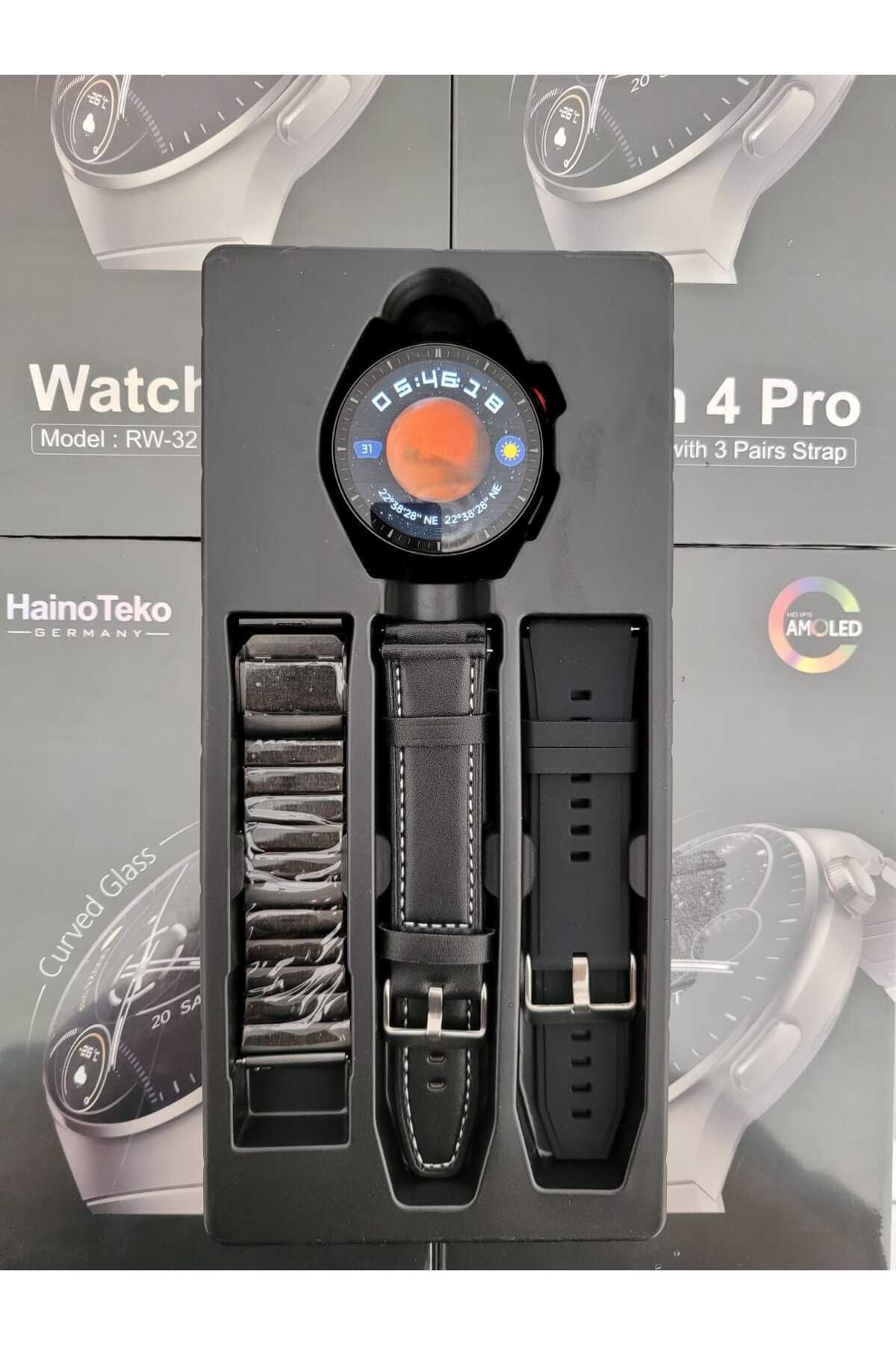 TREND Haino Teko Watch 4 Pro RW32 Curved Amoled Ekran 3 Kordon Akıllı Saat TTHAİNOTKNO4PRO2