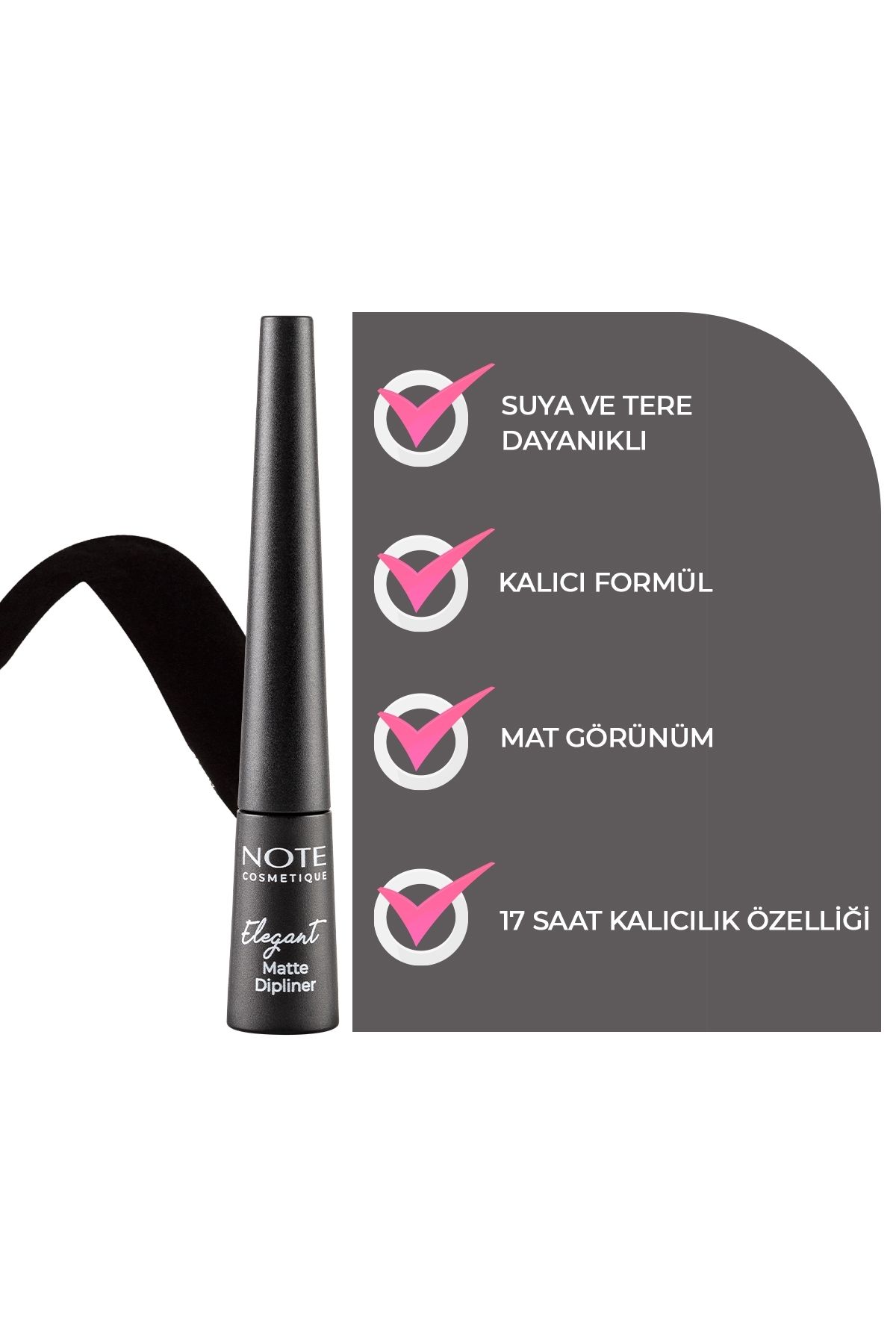 Elegant Matte Dipliner Waterproof Siyah 01_1