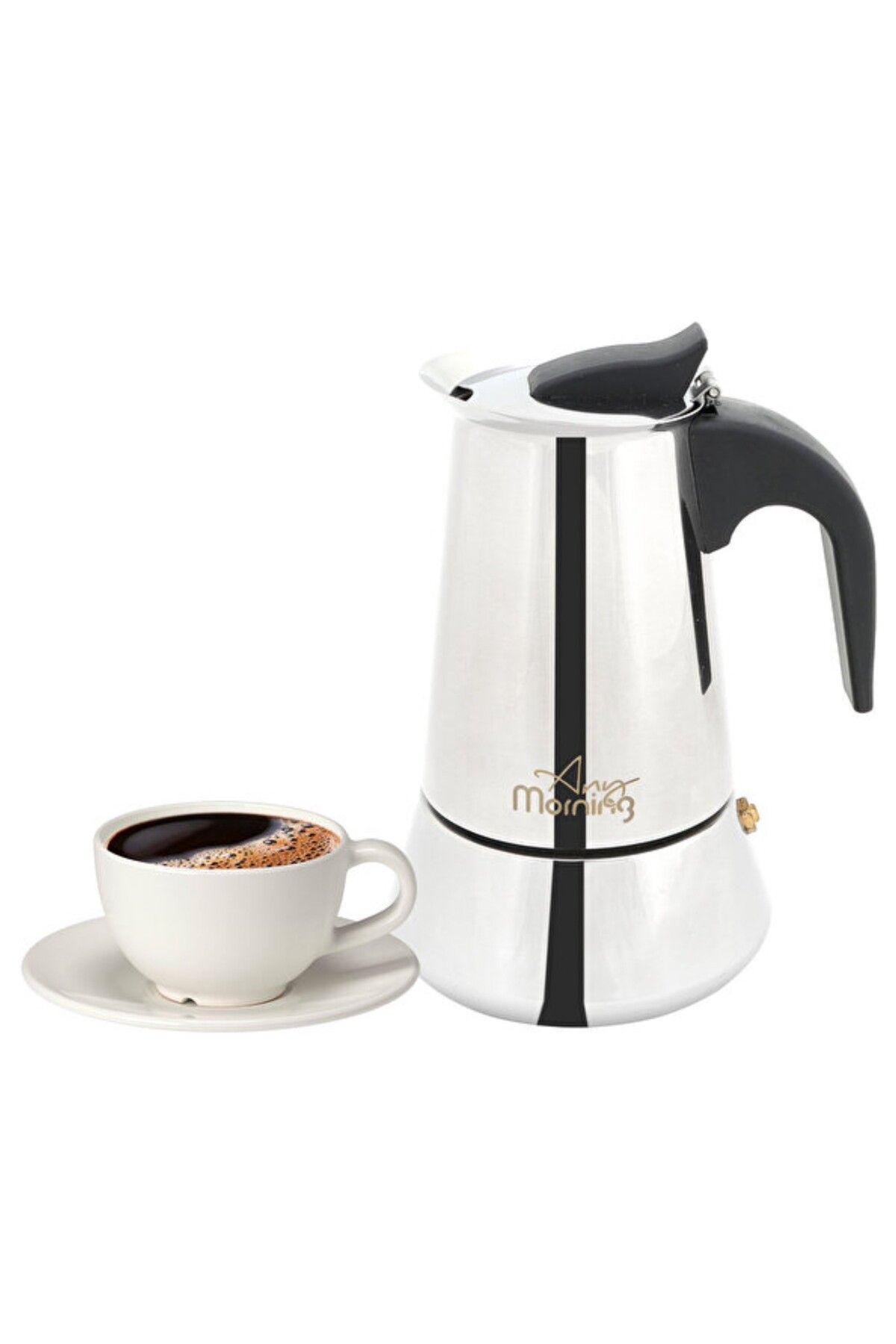 esdekor Any Morning Espresso Kahve Makine Paslanmaz Çelik Moka Pot 300ml Koleksiyon Bpa Free 1 Adet