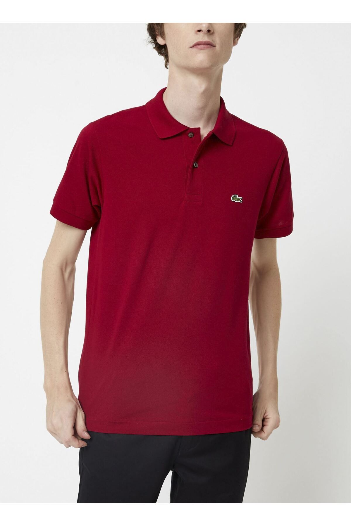 Lacoste Erkek Klasik Fit Bordo Polo Yaka Tişört