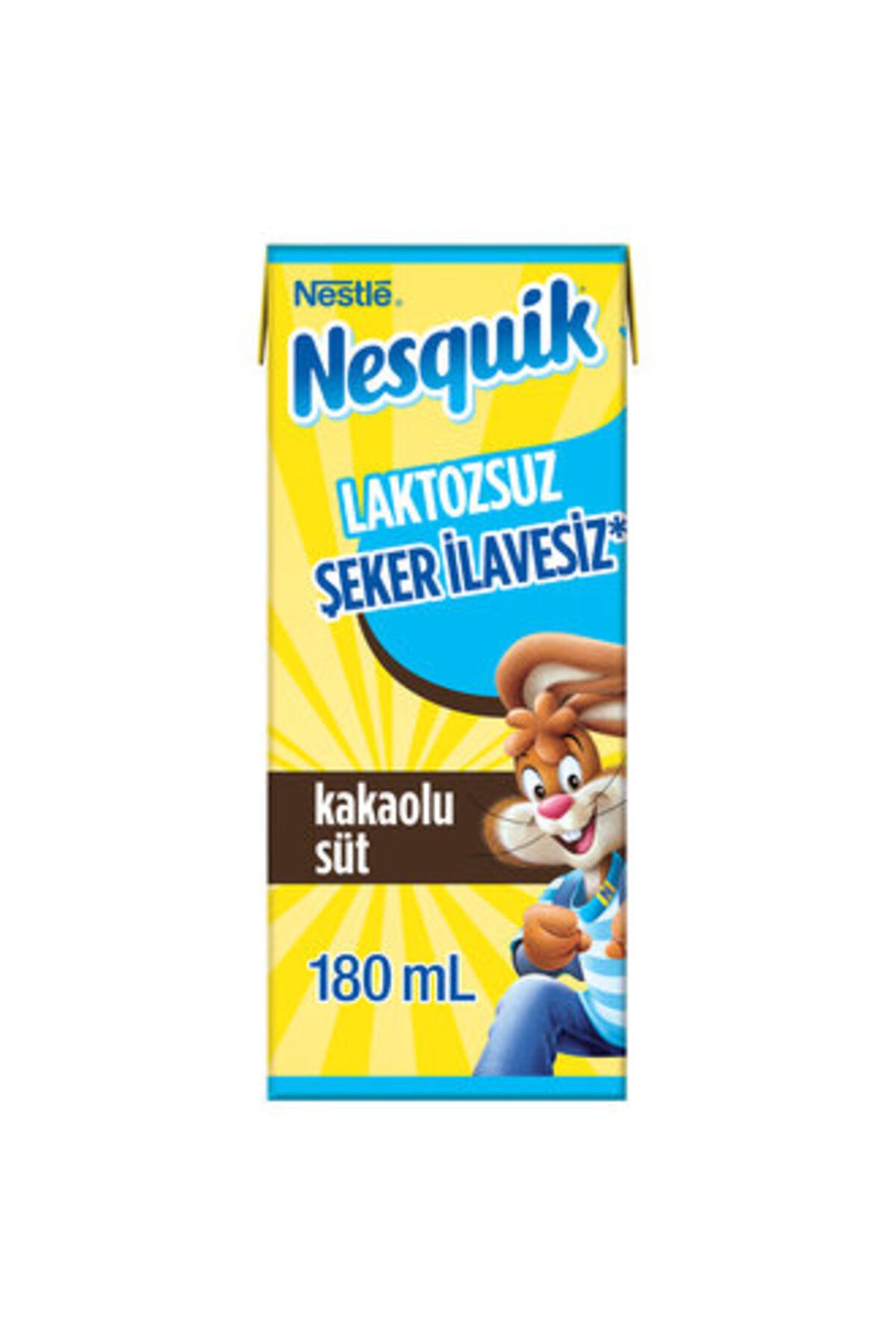 Nestle Nesquik Laktozsuz & Şeker İlavesiz Kakaolu Süt 180 Ml ( 12 ADET )