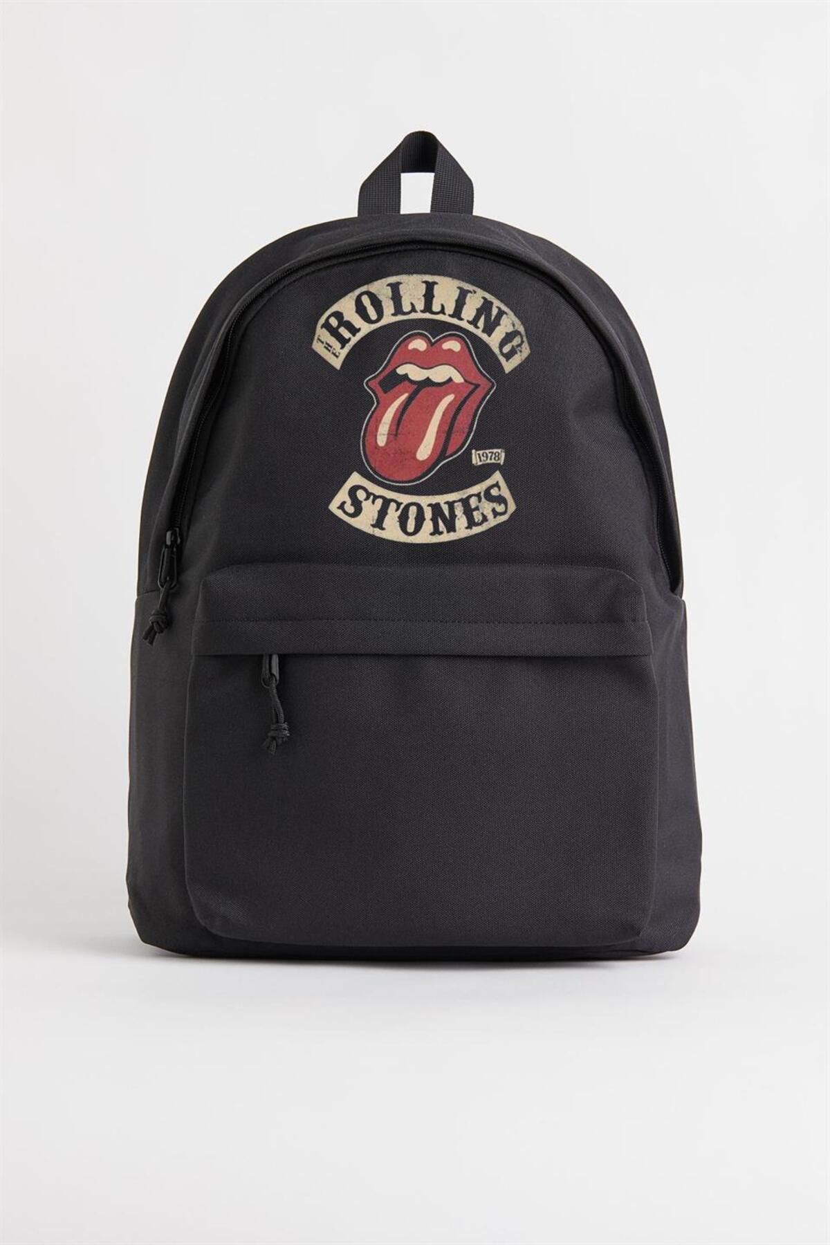 Gofeel Rolling Stones Vintage Baskılı Unisex Sırt Çantası Champs