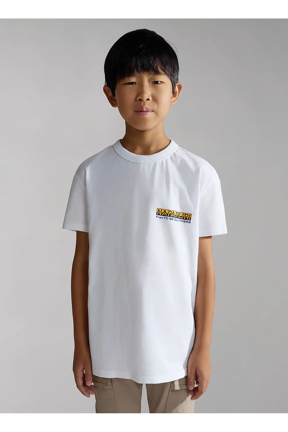 Napapijri Beyaz Erkek T-Shirt NP0A4HGN0021 K S-FUJI