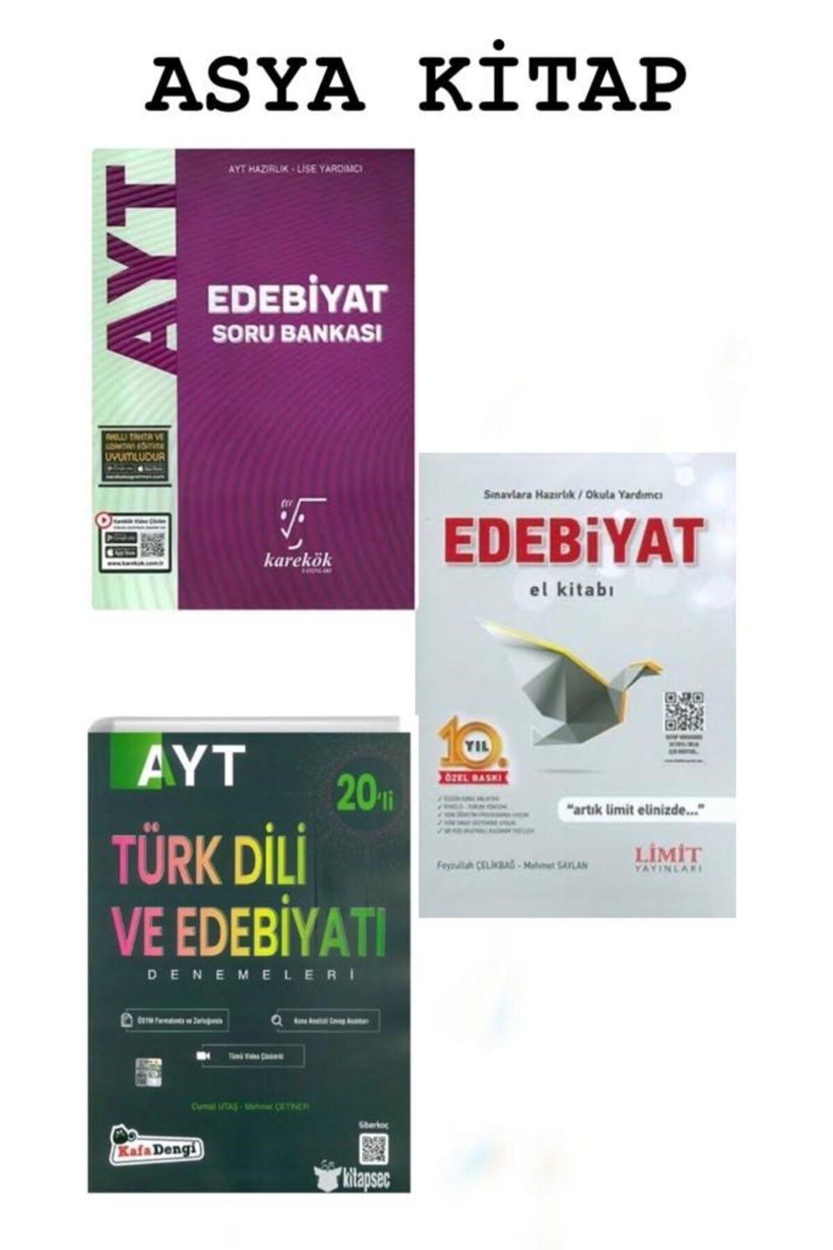 Karekök Yayınları Karekök AYT Edebiyat+ Limit Edebiyat El Kitabı+ Kafa Dengi AYT Edebiyat Deneme