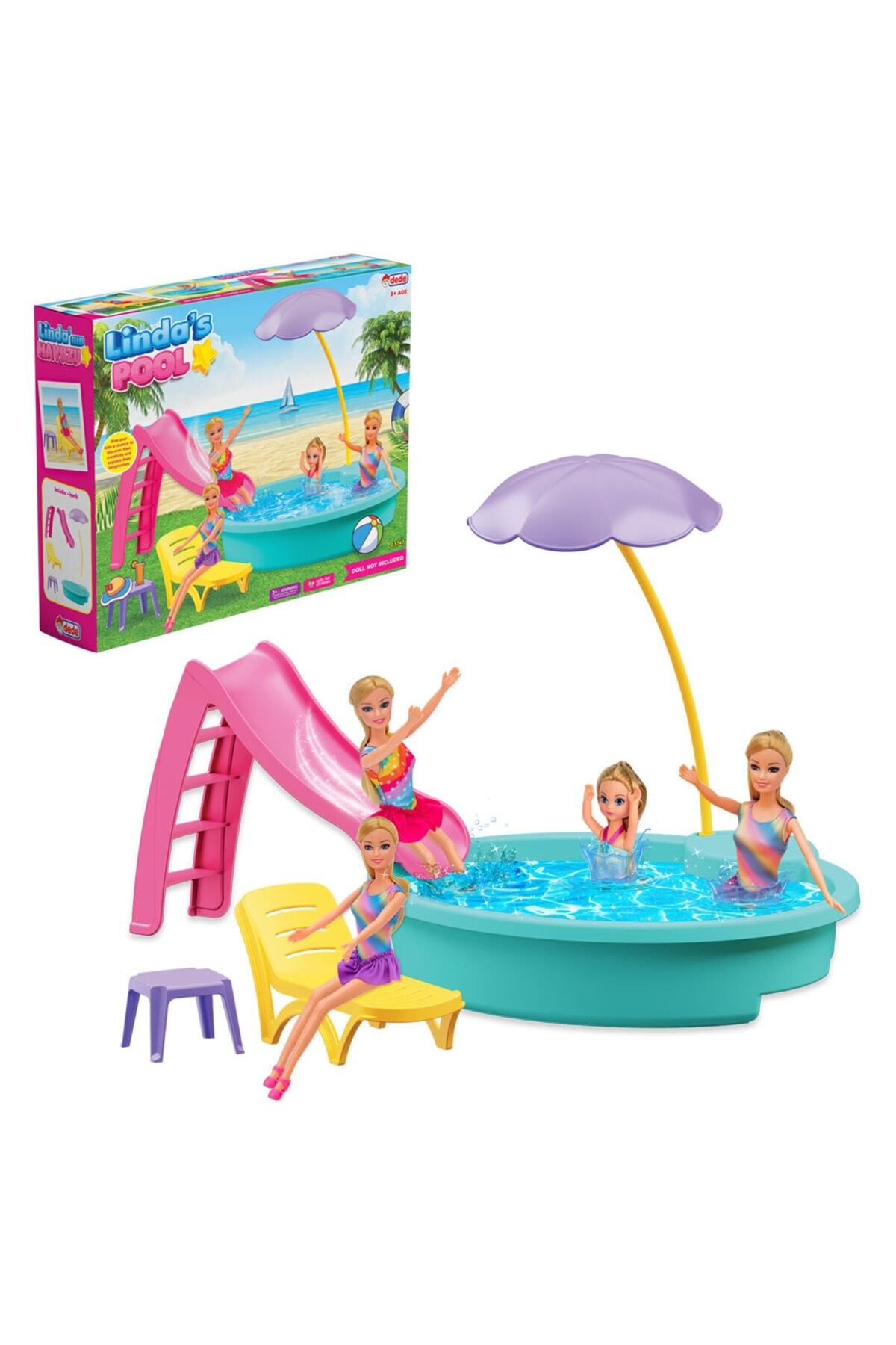 Doğan Oyuncak Dünyası Linda'nın Havuzu - Havuz Partisi Oyuncak - Havuz Partisi Seti - Barbie Havuz Seti