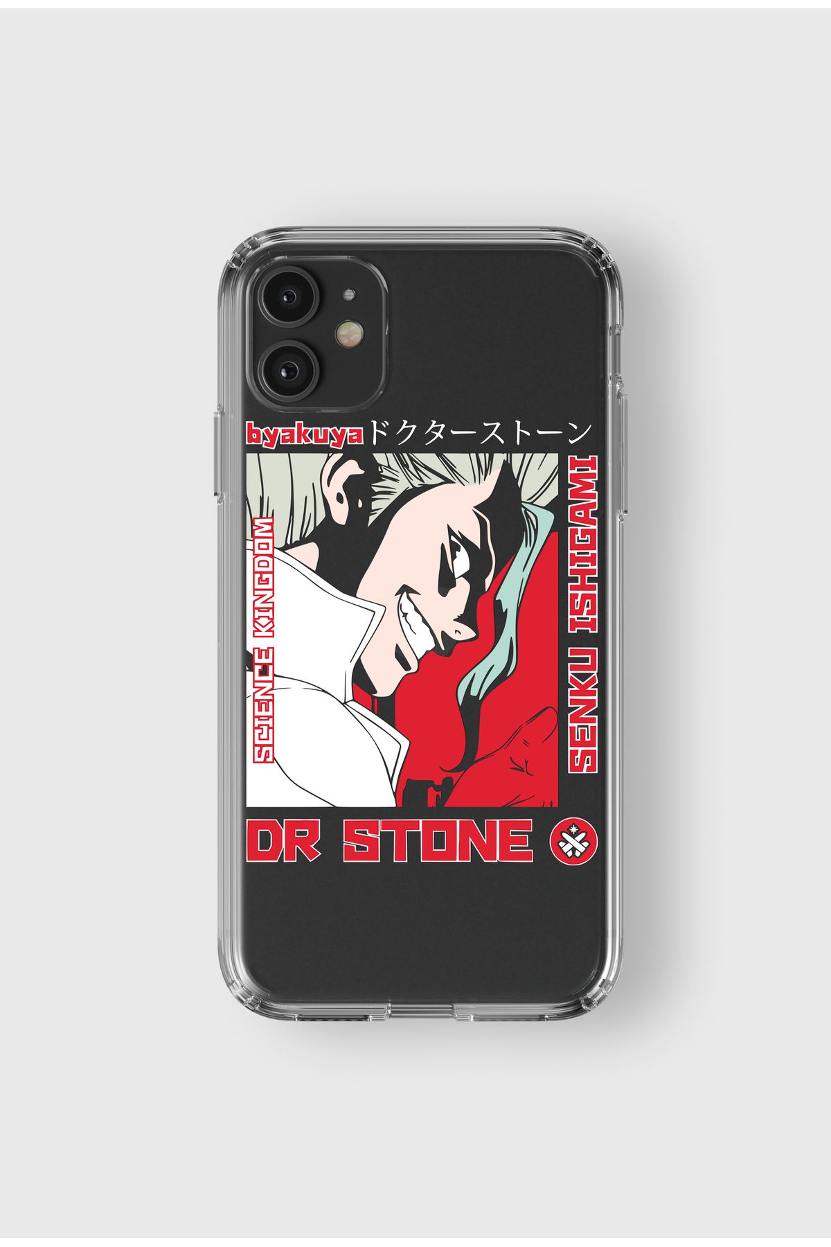Corvo Iphone 11 uyumlu Dr Stone anime Şeffaf Telefon Kılıfı