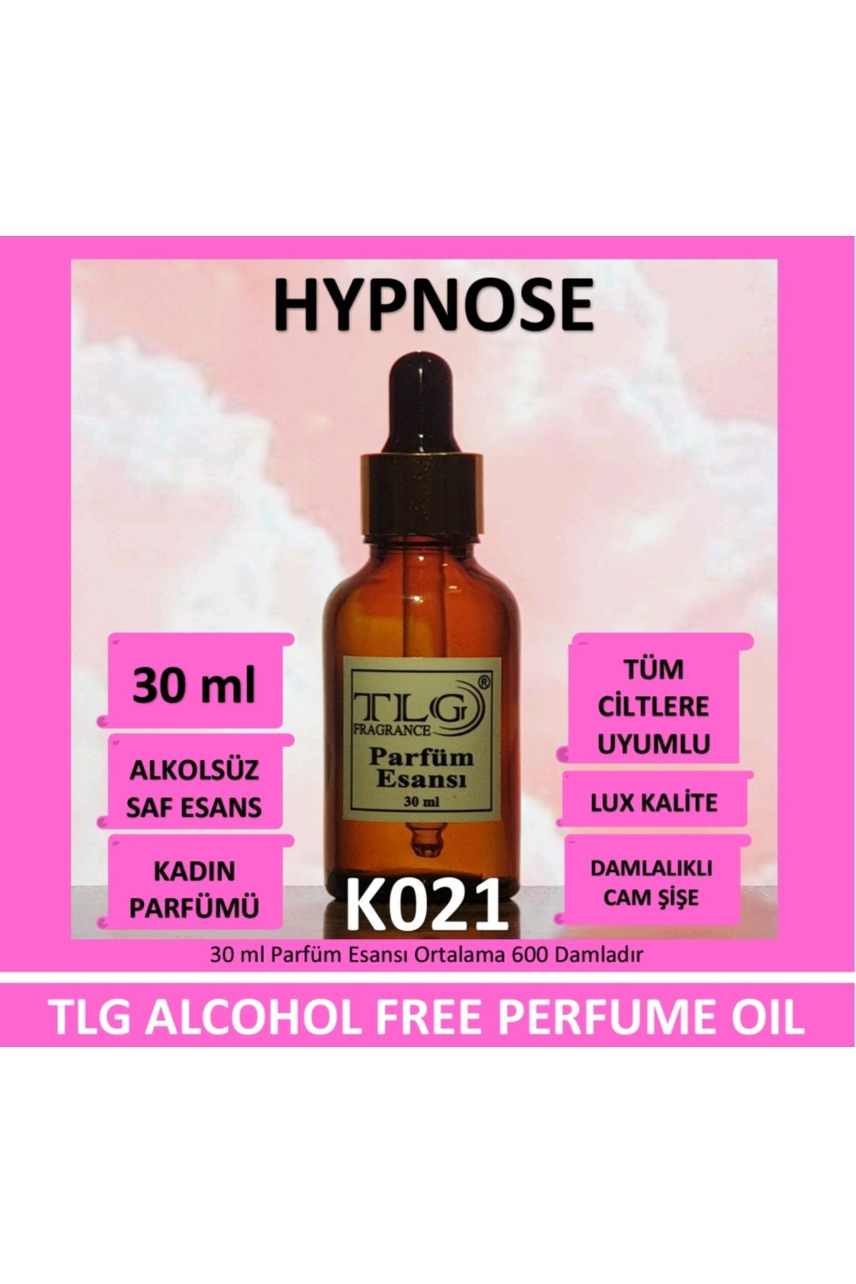 TLG K021 - Hypnose Alkolsüz Kadın Parfüm Esansı 30 ml