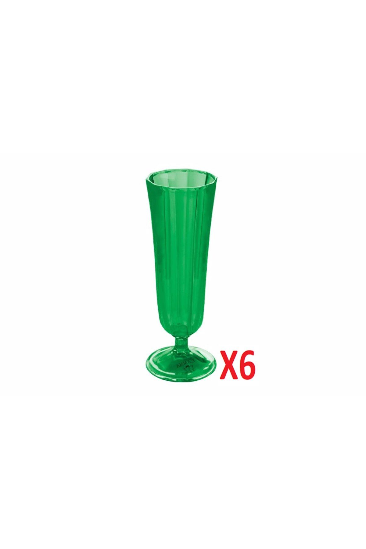 Porland Yeşil Flüt Şampanya Bardağı 130cc 6'lı 04FIA001715