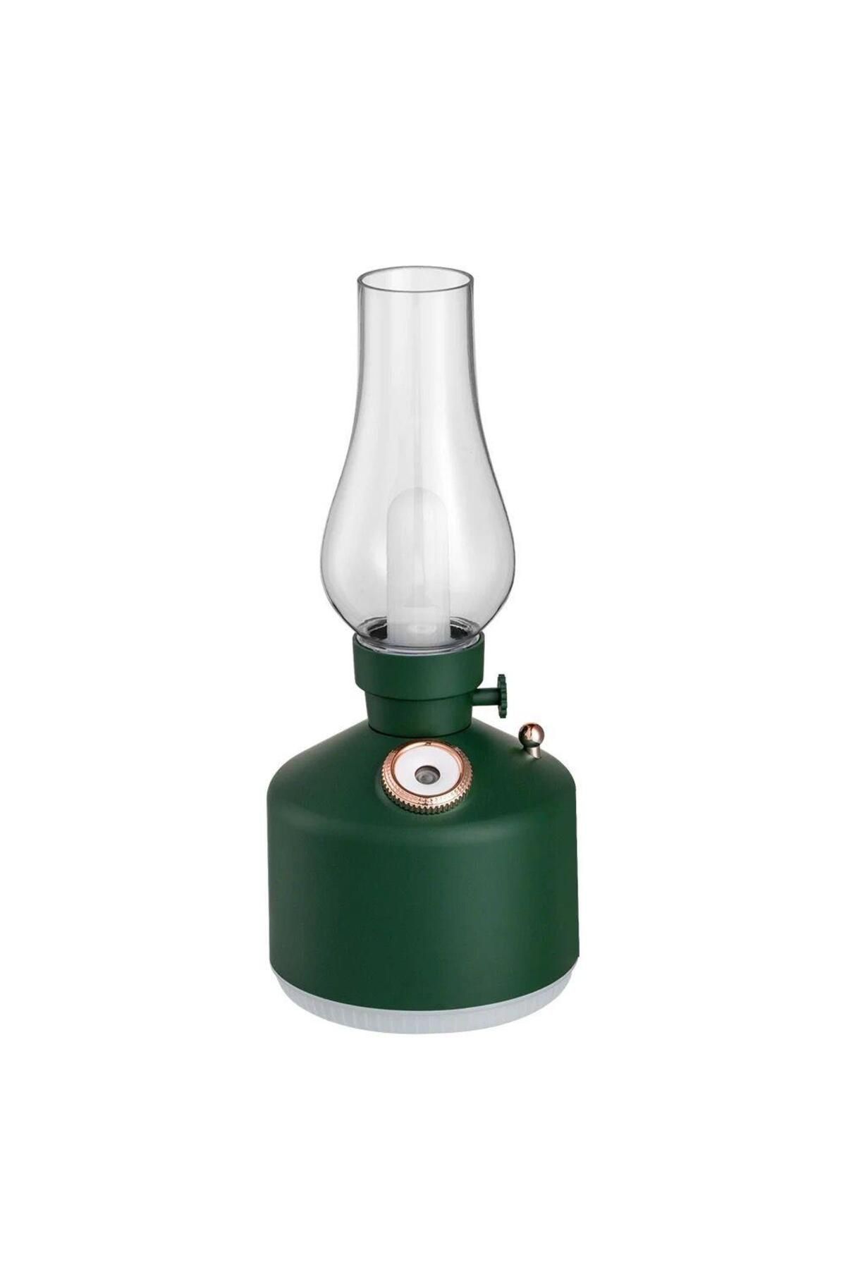 ROSSEV Humidifier Şarj Edilebilir Yeşil Dekoratif Lamba Kandil 300ml