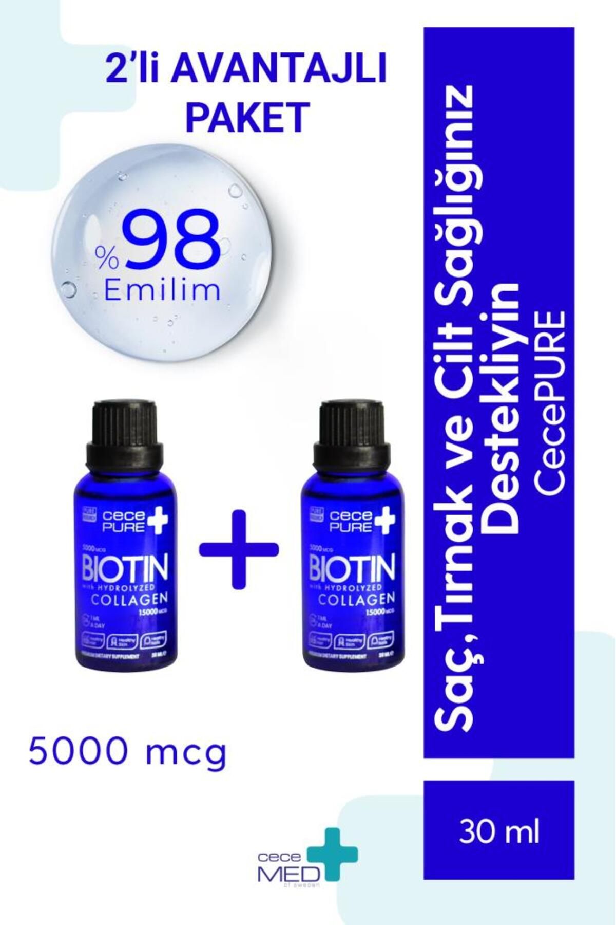CECEMED CecePure Biotin 5000 mcg 30 ml 2'li