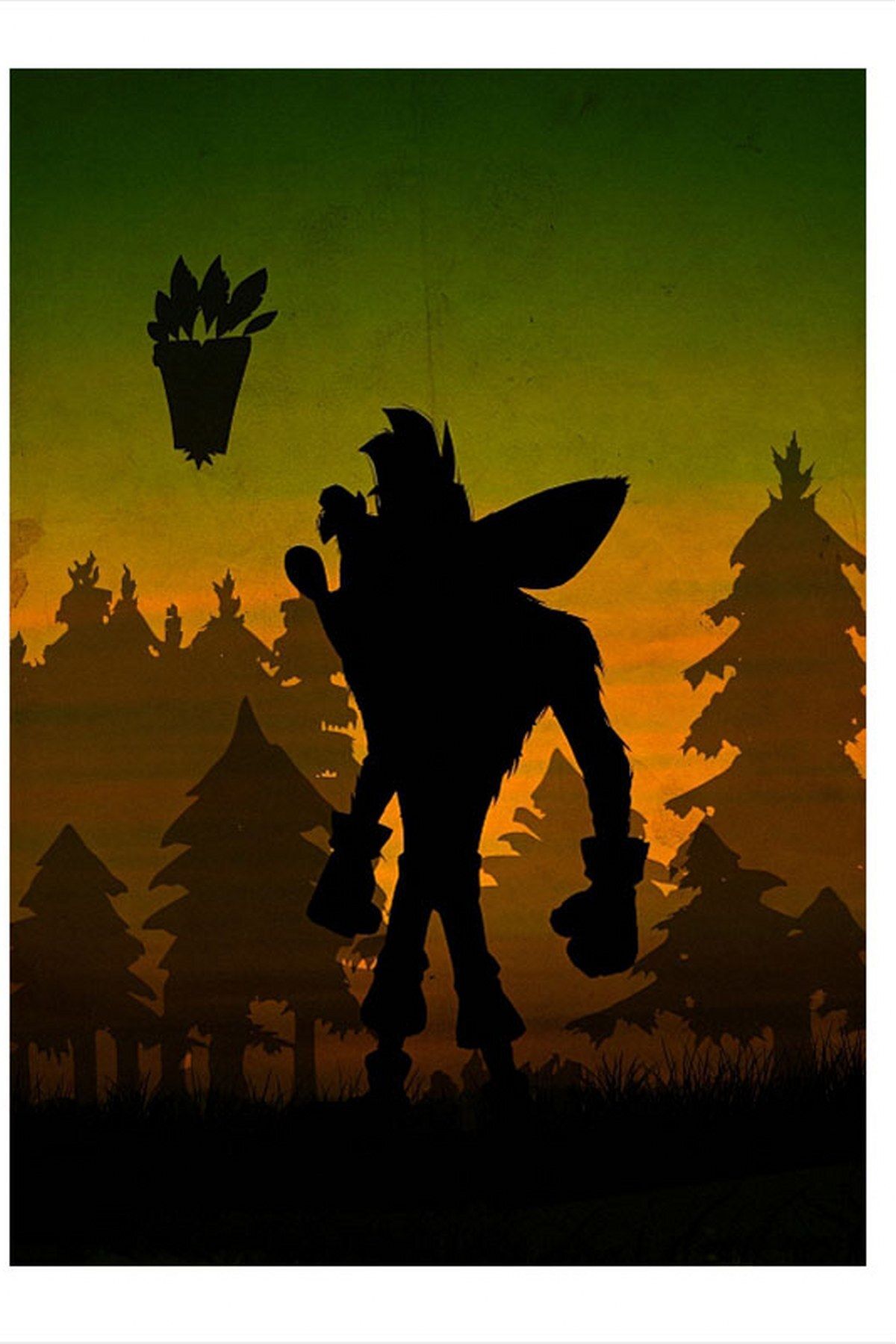 karizmart Crash Bandicoot Oyun Afişi Mdf poster 18cm X 27cm