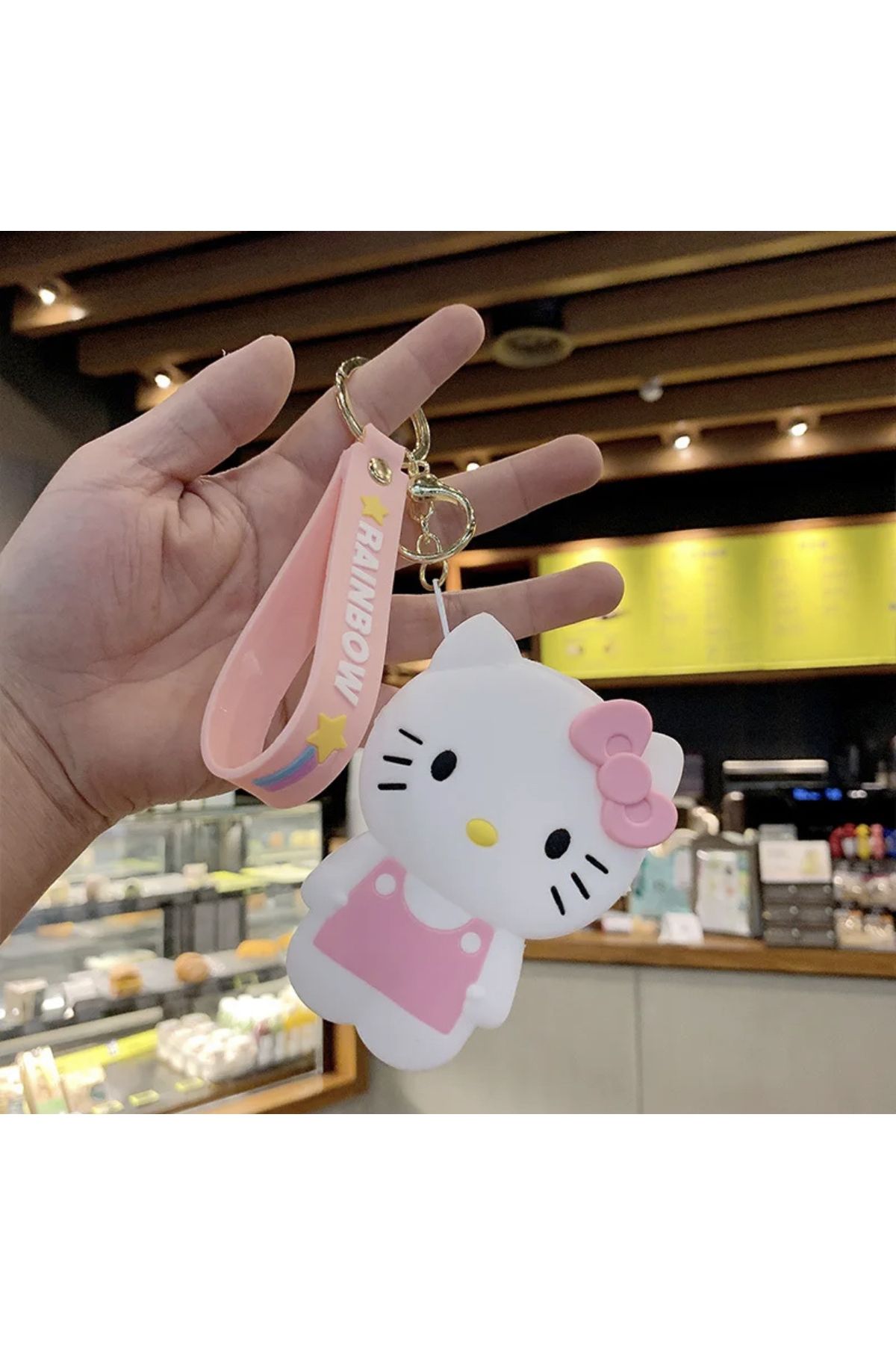 synshop Sanrio Hello Kitty Kawai Kore Japon anime Bozuk Para Cüzdanı Anahtarlık Çanta Süsü Kulaklık Kılıfı