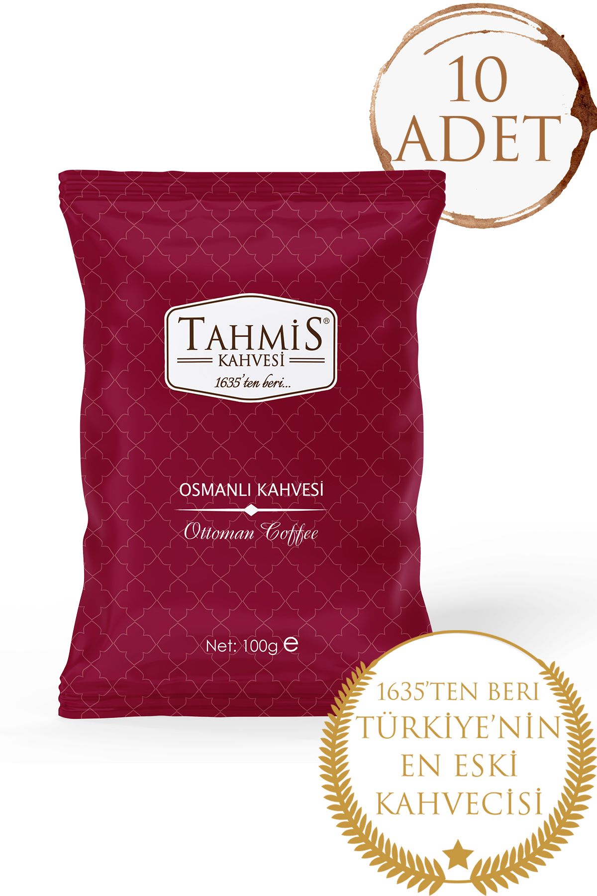 Tahmis 10'lu Osmanlı Kahvesi 100 Gram Paket Seti