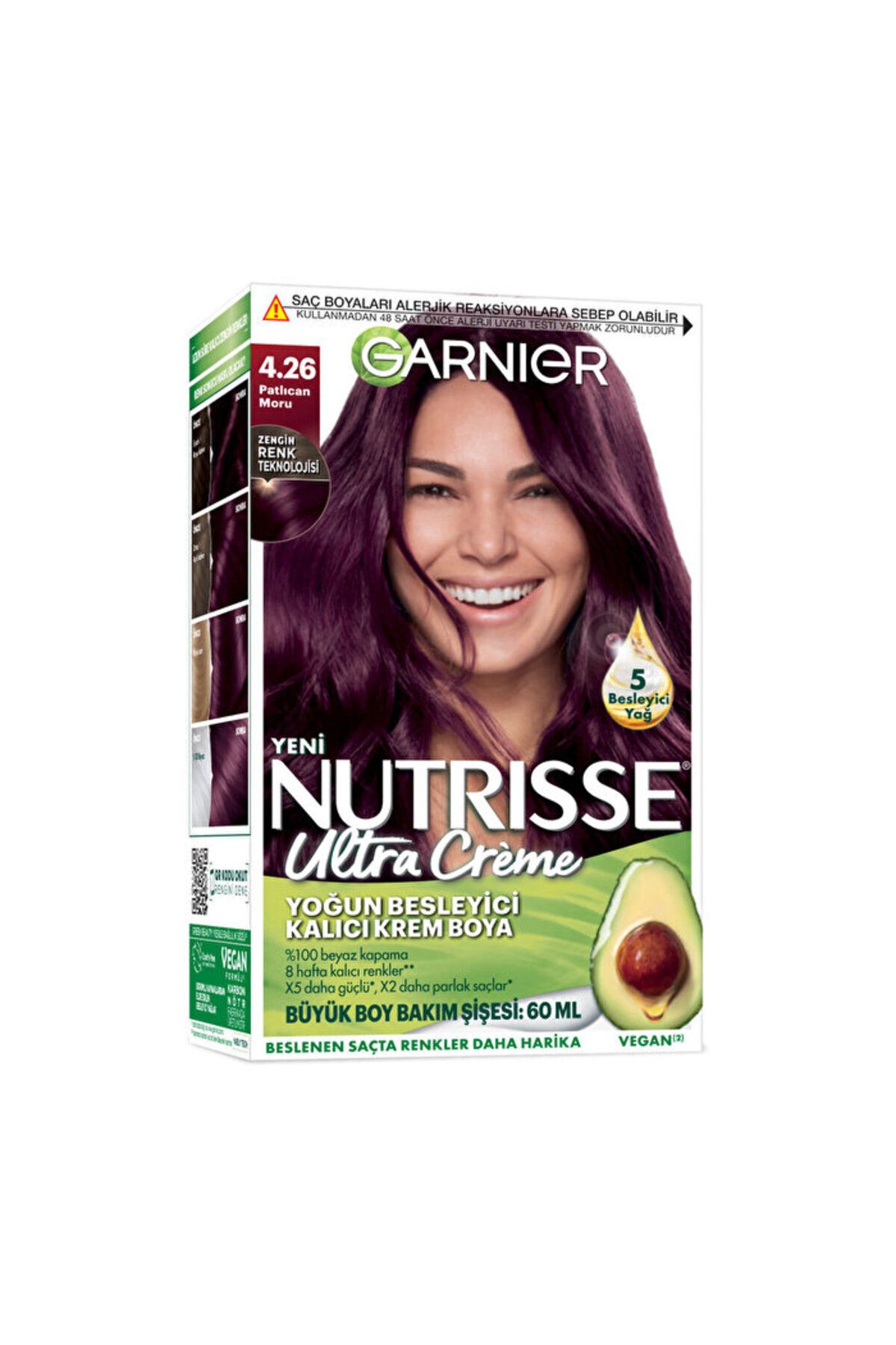 Garnier Nutrisse Yoğun Besleyici Kalıcı Krem Saç Boyası - 4.26 Patlıcan Moru - 160 ml