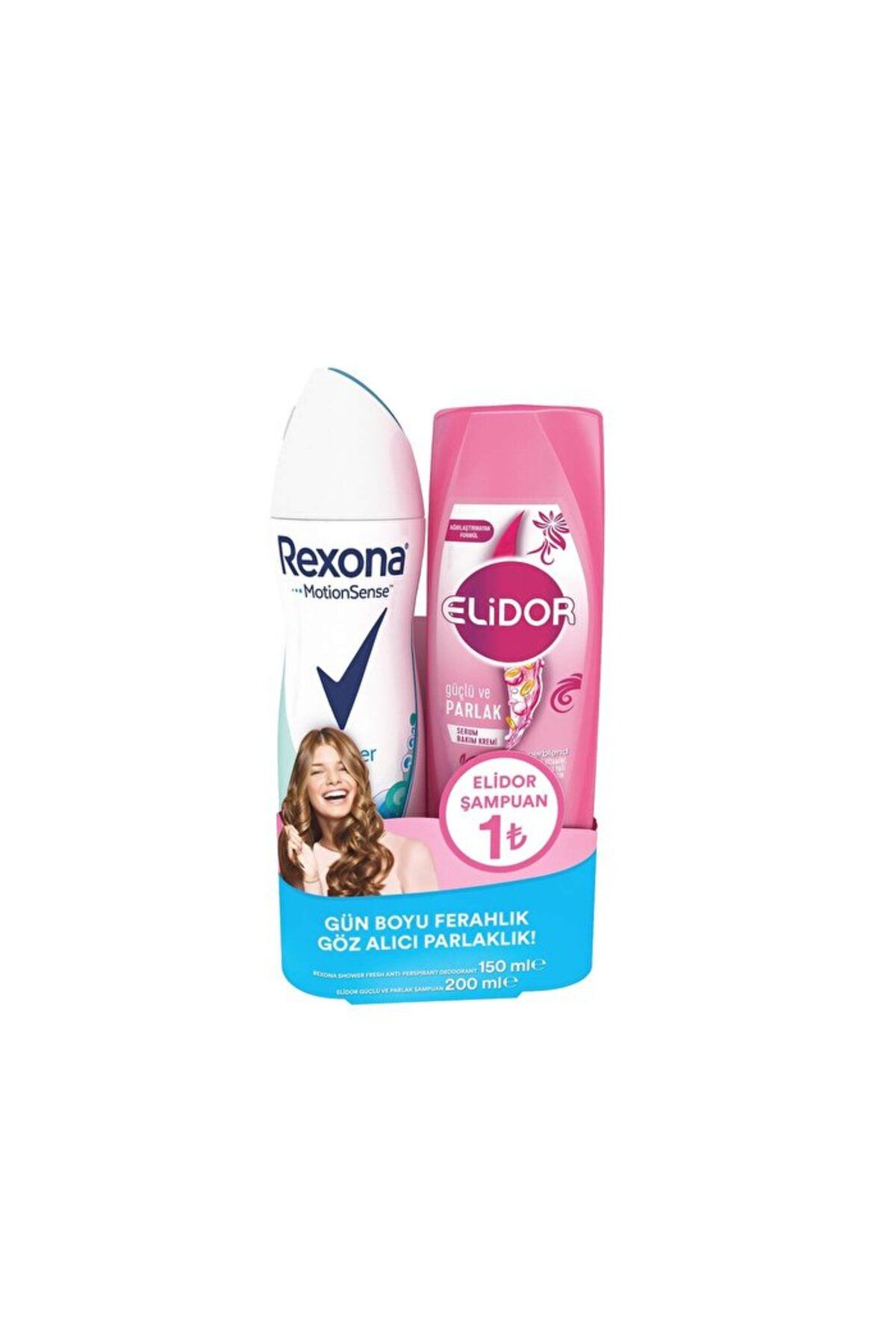 Rexona Deodorant Shower Fresh - Elidor Güçlü & Parlak Saç Kremi - 150 ml & 200 ml