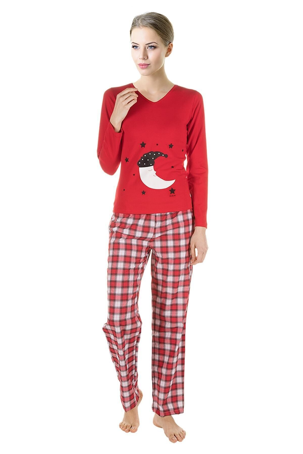 DoReMi Kadın Kırmızı Pijama Takımı