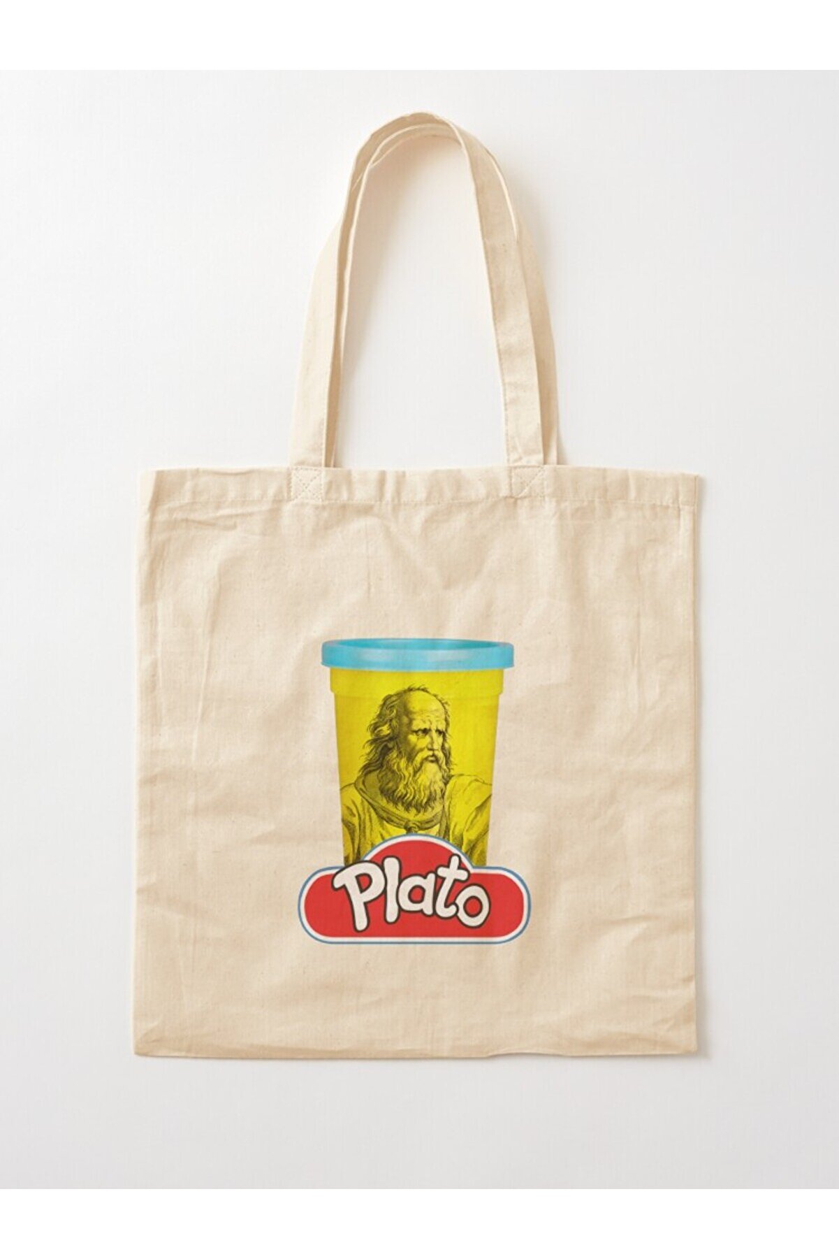 w house Körüklü Bez Omuz Çantası 05543 Plato Play Doh Philosophy pun