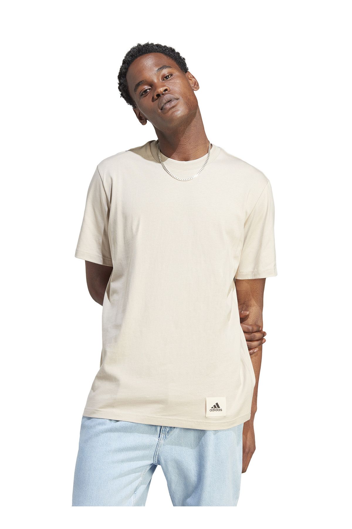 adidas T-Shirt, M, Koyu Bej