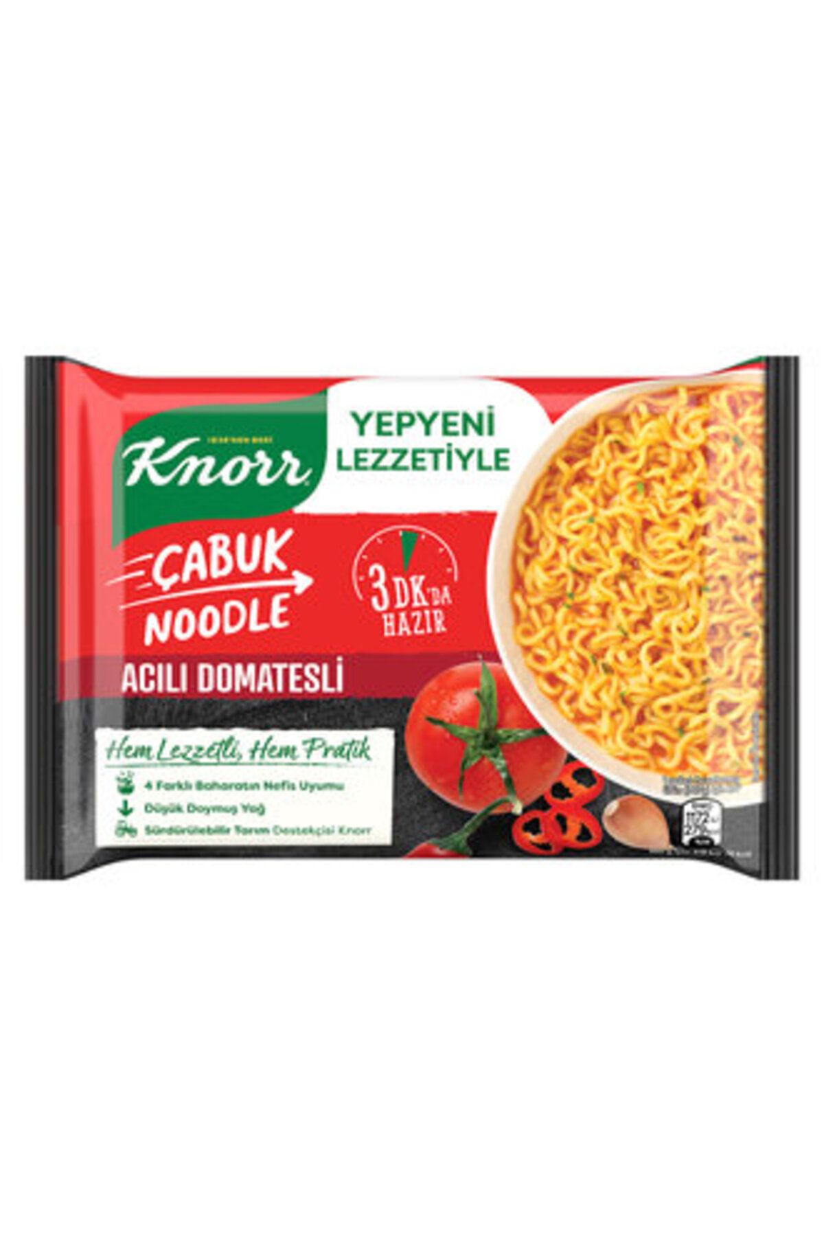 Knorr Acılı Domatesli Çabuk Noodle 67 Gr