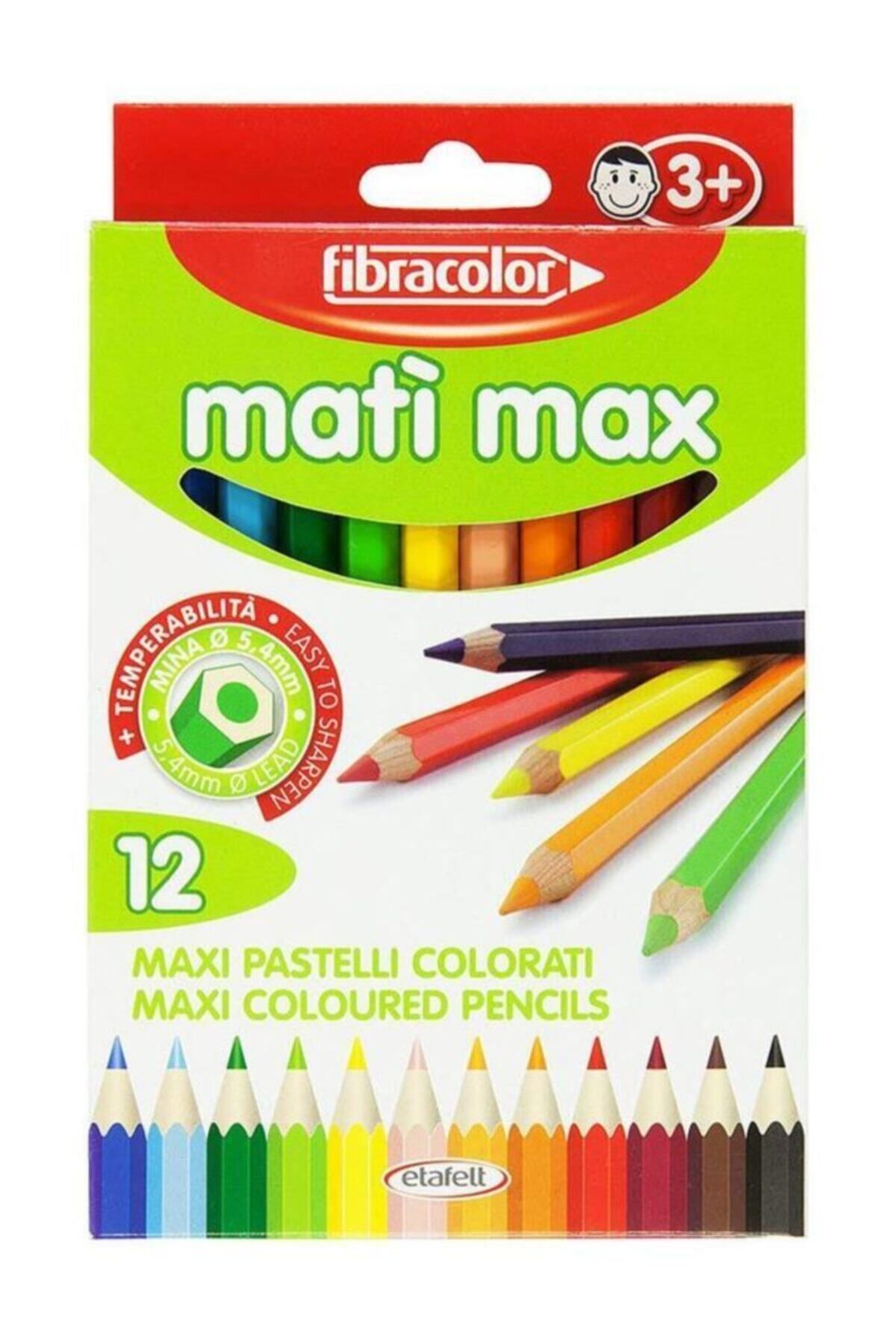 Fibracolor Mati Max Kalın Kuru Boya 12 Renk 5630775