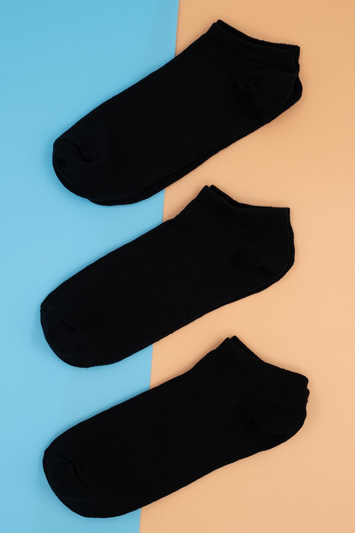 HİTRA Tekstil Pamuklu Patik Çorap Siyah ( 3'çift )