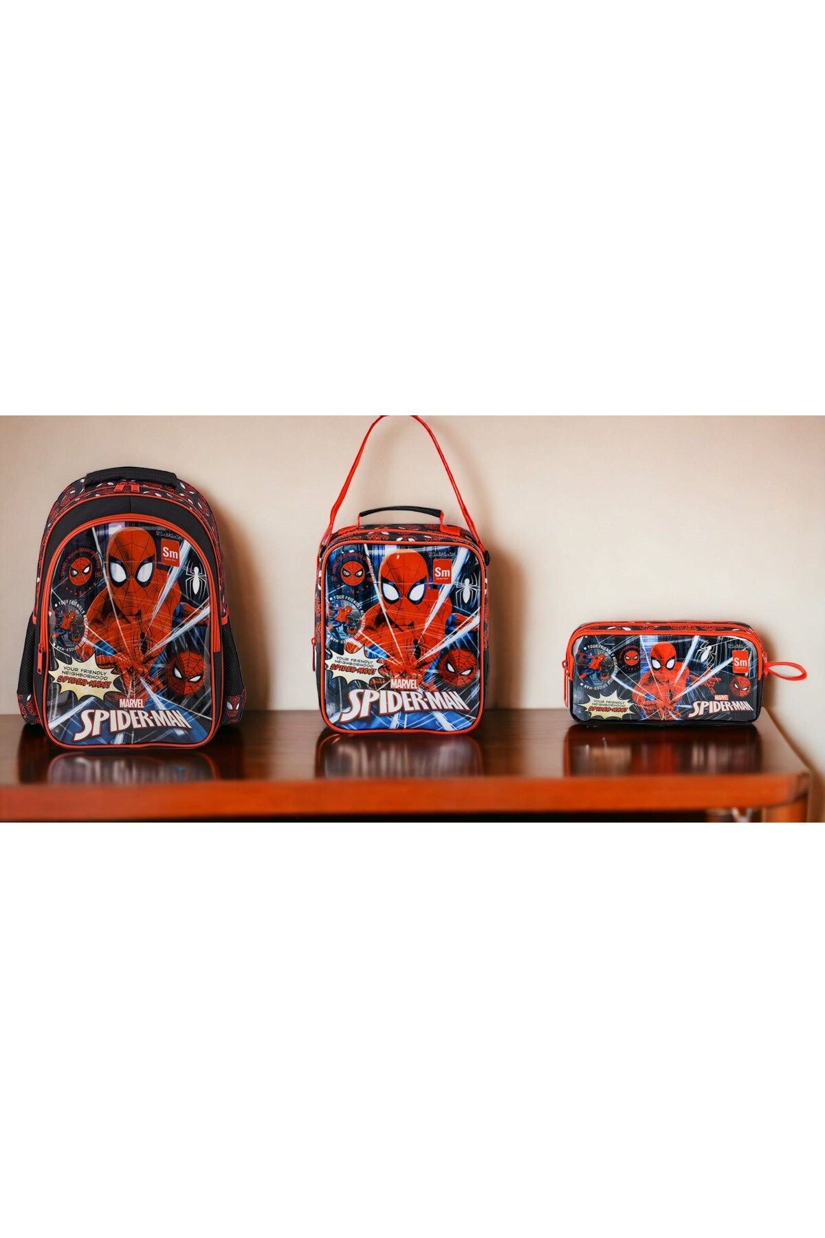 Spiderman Spıderman Ilkokul Çantası Due Neıgborhood, Beslenme Çantası ve Kalemlik