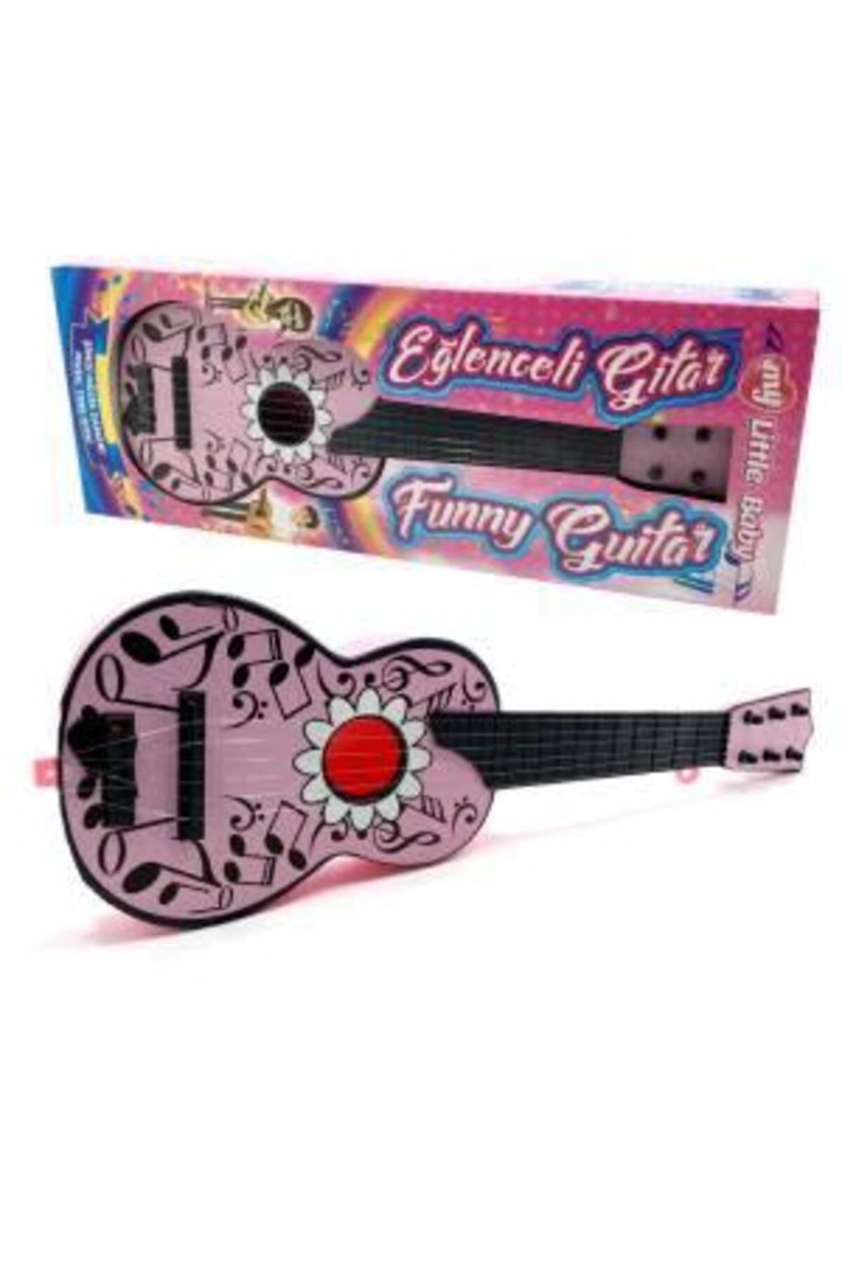 Genel Markalar 6 Telli Oyuncak Klasik Mini Gitar 52 cm Eğitici Çocuk Gitarı Pembe