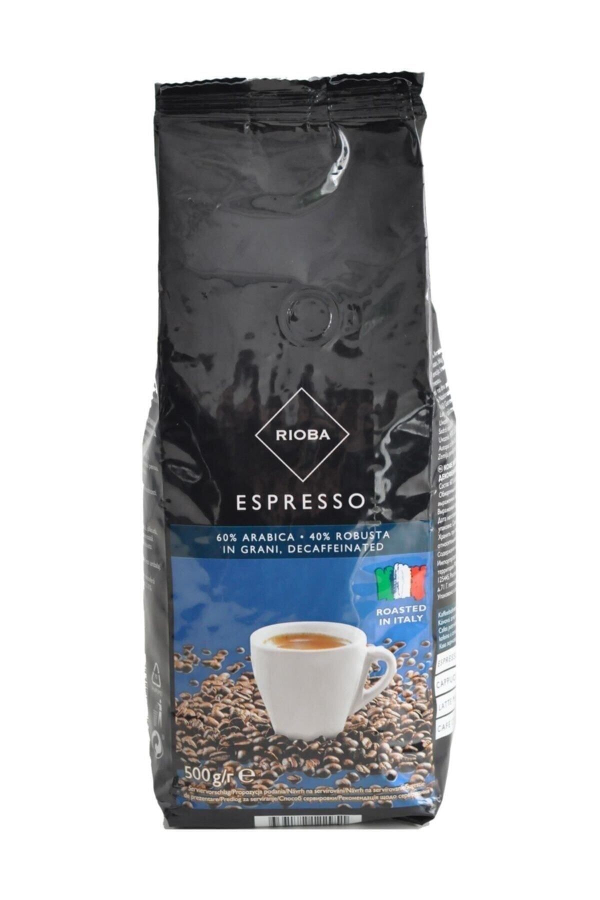 Rioba Espresso %60 Arabica %40 Robusta In Grani *kafeinsiz Çekirdek Kahve 500 Gr