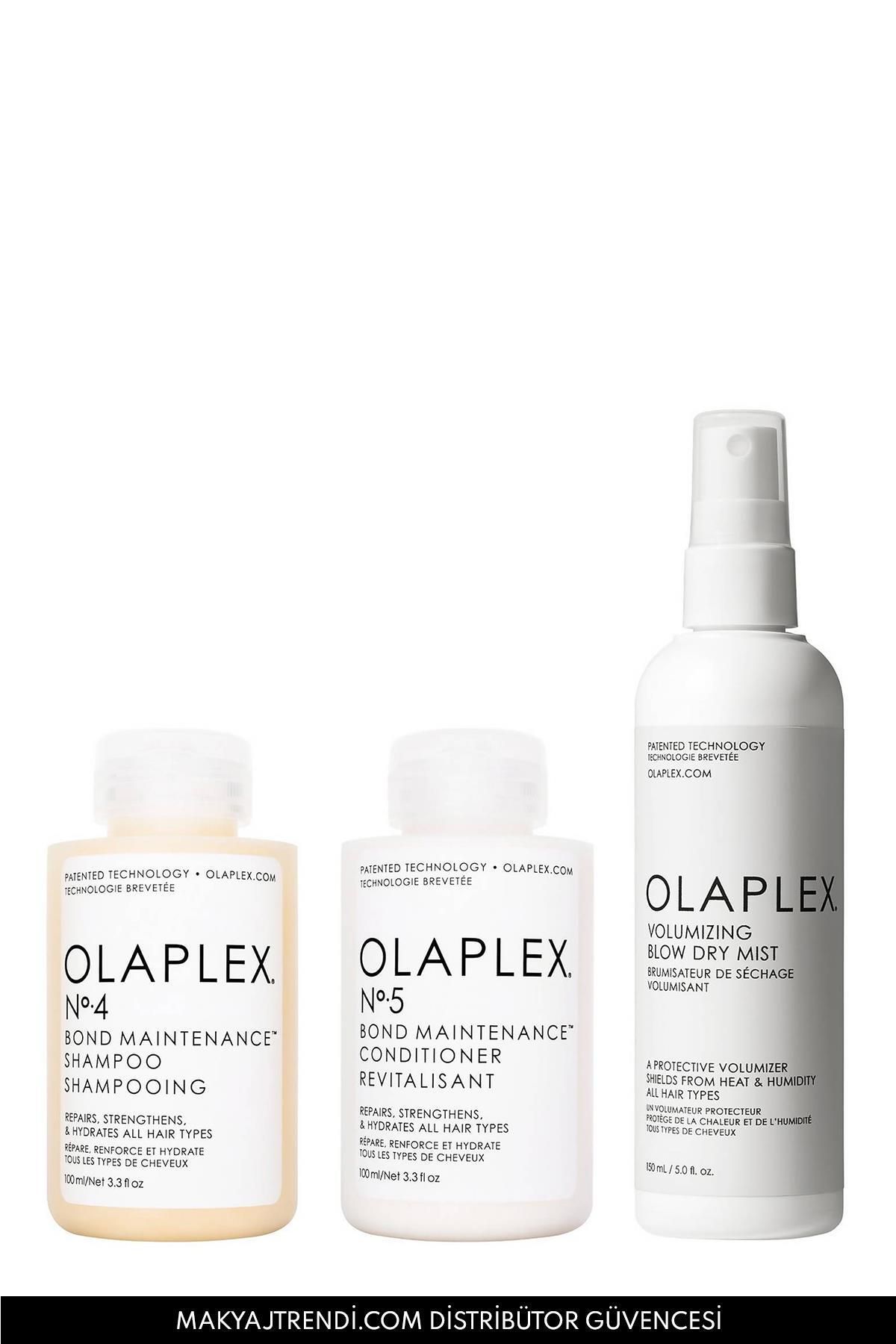 Olaplex Cleanse & Style Trio - Bağ Güçlendiren & Saçları Temizleyen & Nemlendiren & Hacim Veren Üçlü Set