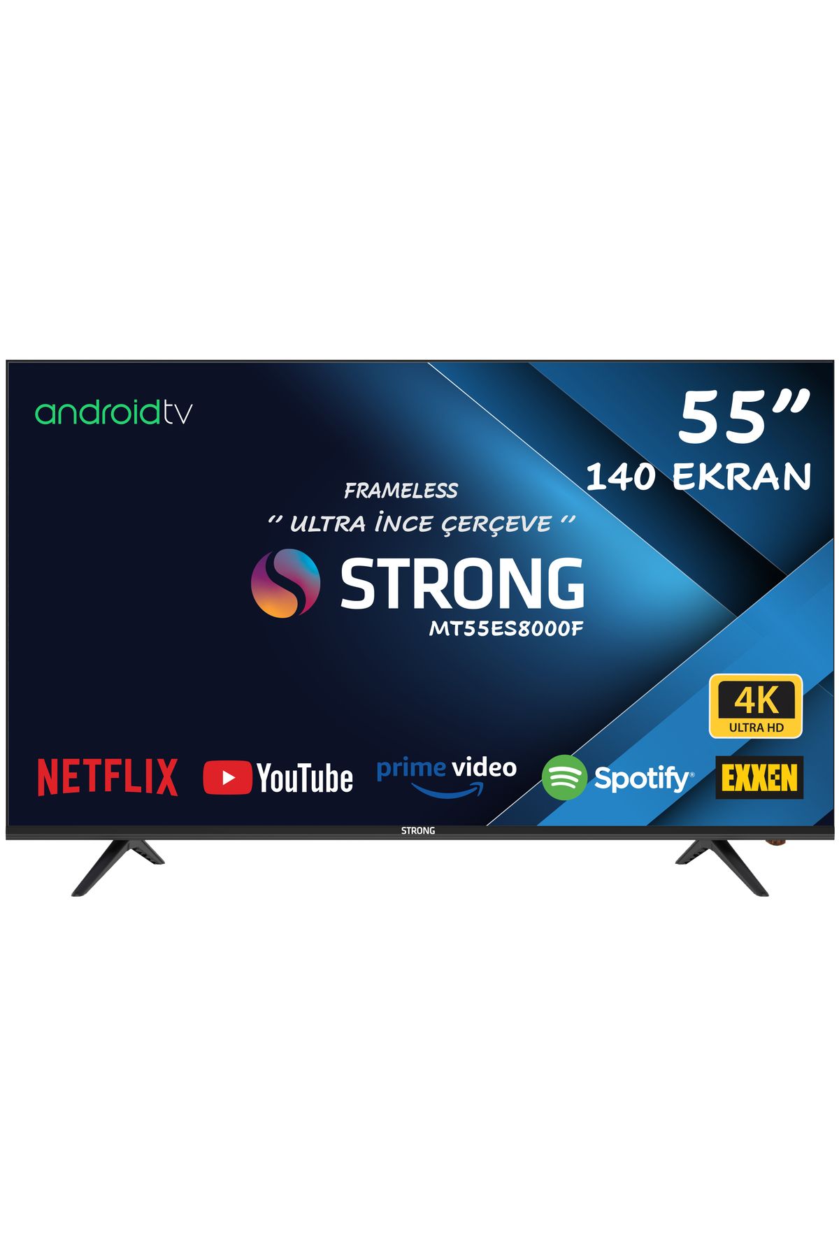 Strong Mt55es8000f 55" 140 Ekr. Uydu Alıcılı 4k Ultra Hd Wifili Ultra Ince Çerçeve Android Smart Tv