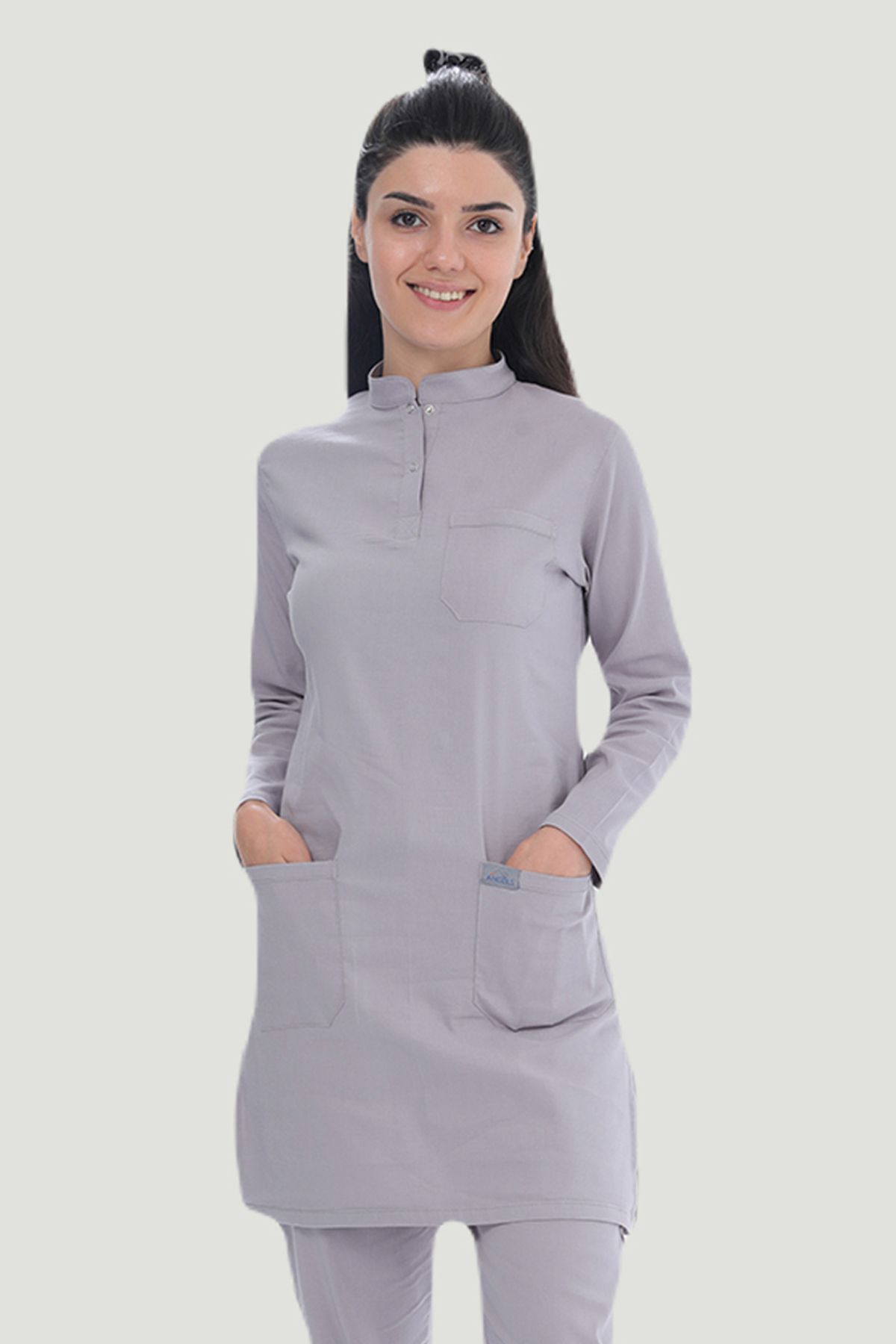 Artra Medical Giyim Likralı U-flex Tesettür Cerrahi Forma Takım -gri