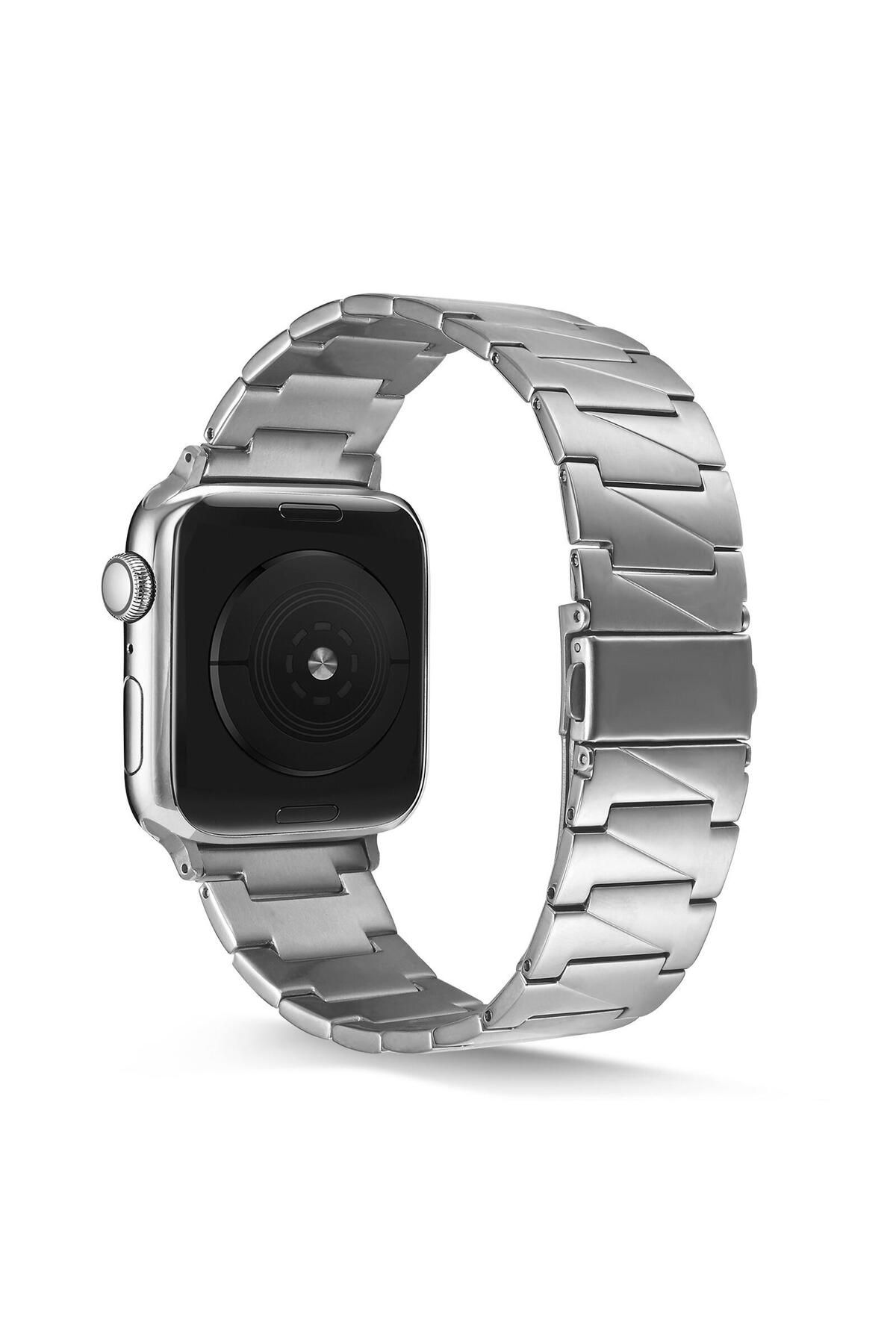 Pilanix Apple Watch Ultra 2 İçin Prizma Model KRD-48 Metal Kayış-Kordon