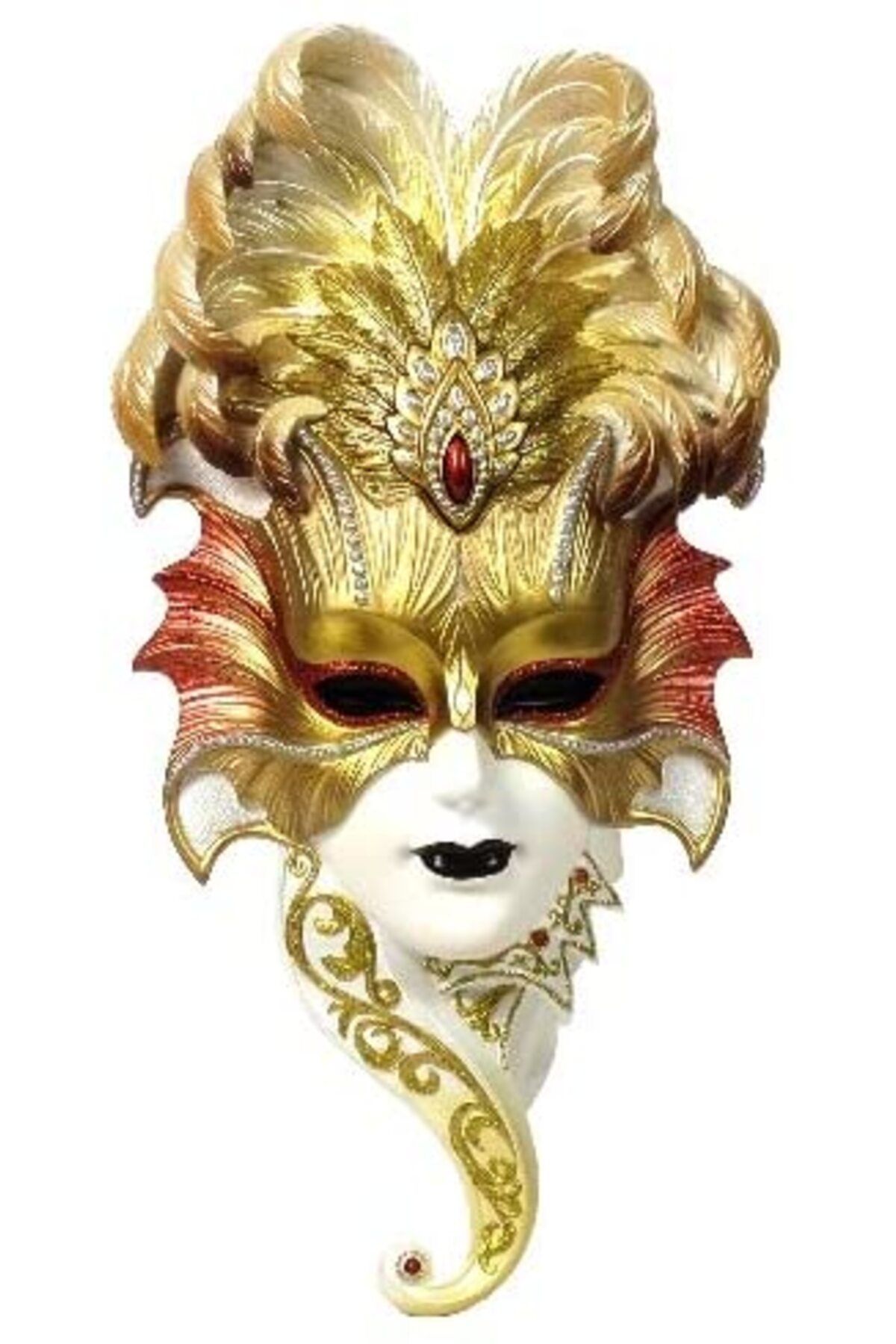 Wise Maske Mask Ev Ofis Yaşam Dekorasyon Dekoratif Aksesuar Şık Venedik Tasarım Biblo Geleneksel 1 Adet