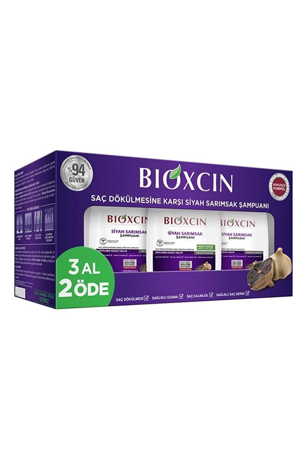 Bioxcin Bıoxcın Siyah Sarımsaklı Şampuan 3 Al 2 Öde 2'li Paket