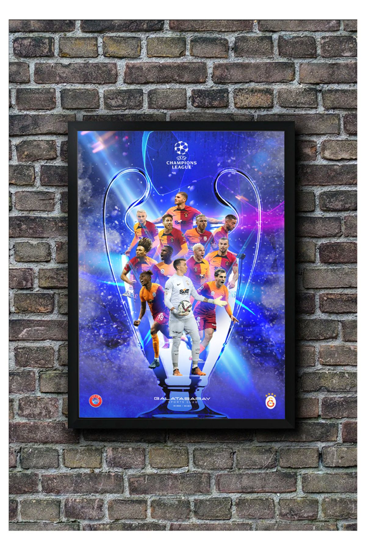 MegaSticker Galatasaray şampiyonlar ligi temalı 35x50 cm çerçevesiz poster